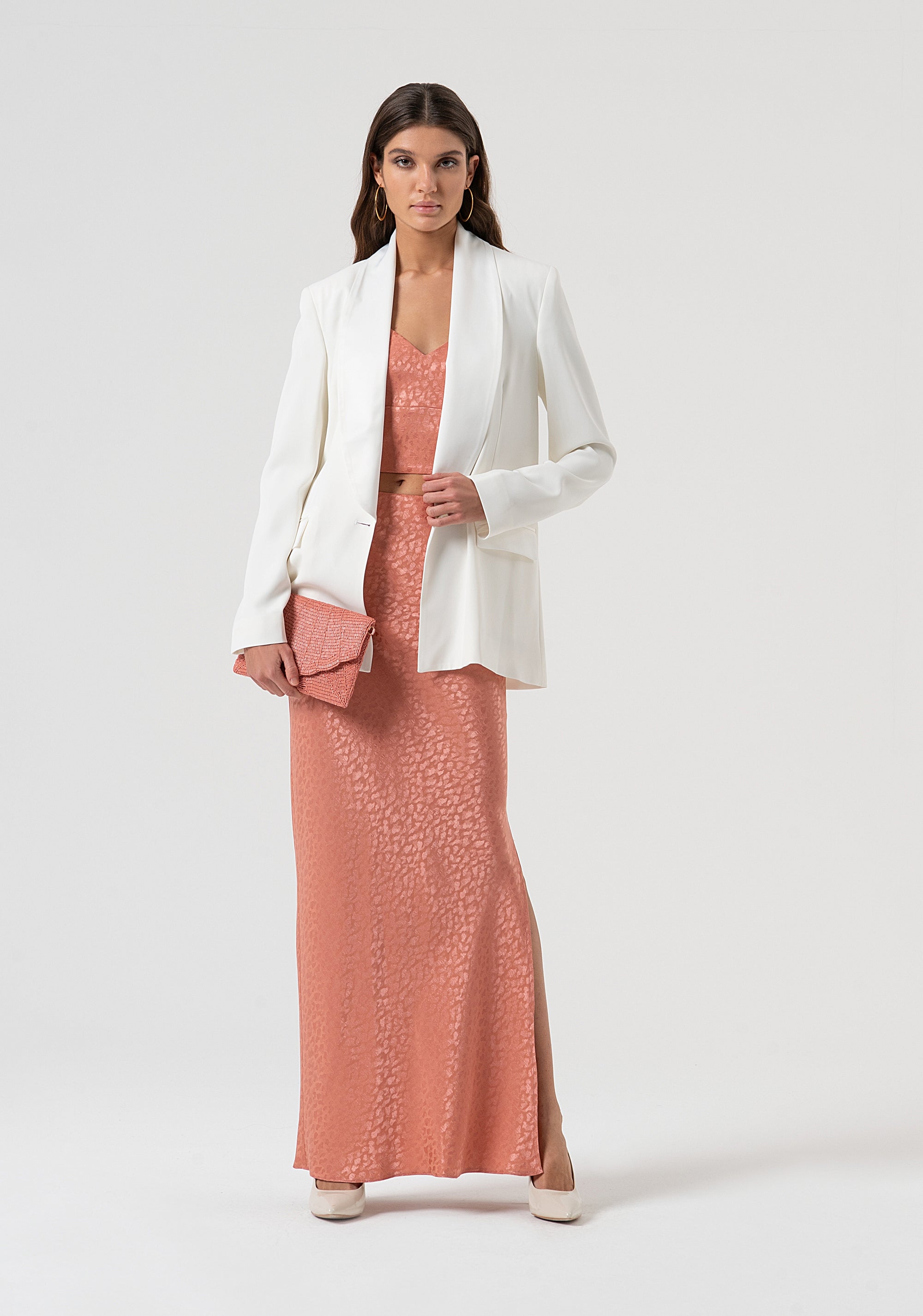 Long skirt slim fit with animalier jacquard effect Fracomina FQ25WG3001W705F8-S67-5