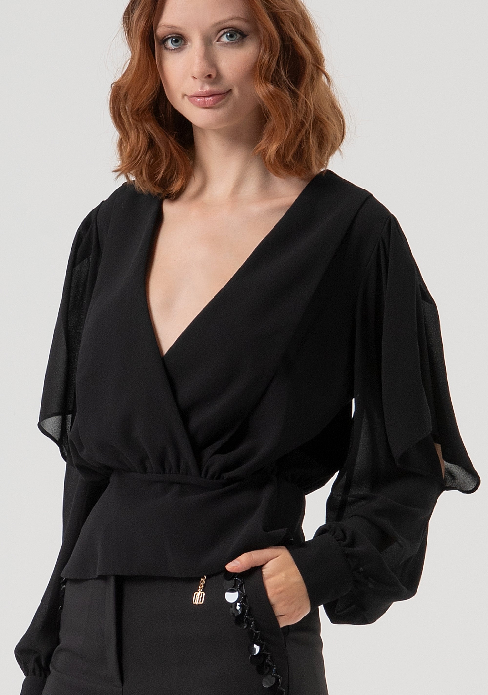 Blouse regular fit made in georgette Fracomina FQ25WT1005W41201-053-2
