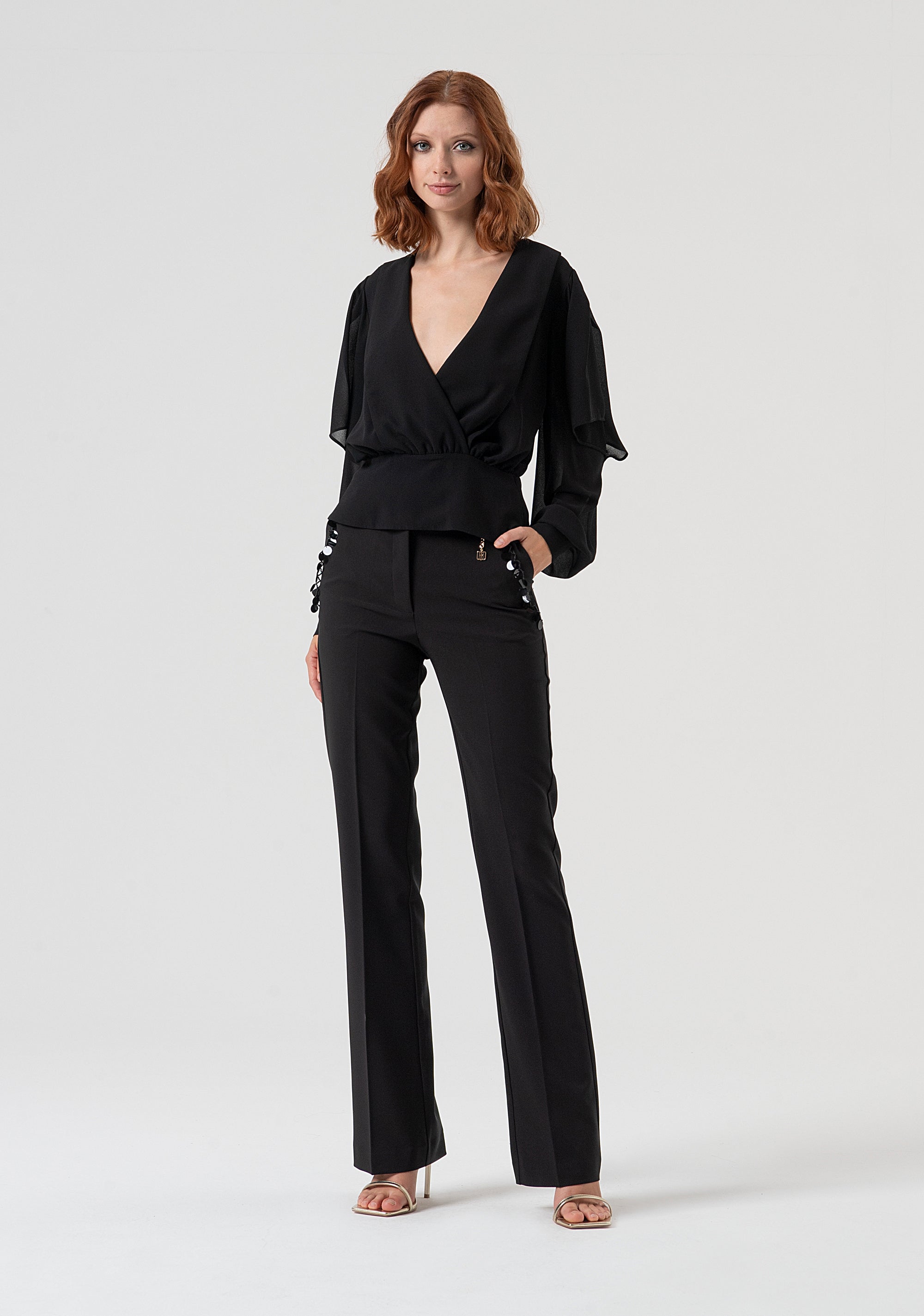 Blouse regular fit made in georgette Fracomina FQ25WT1005W41201-053-3