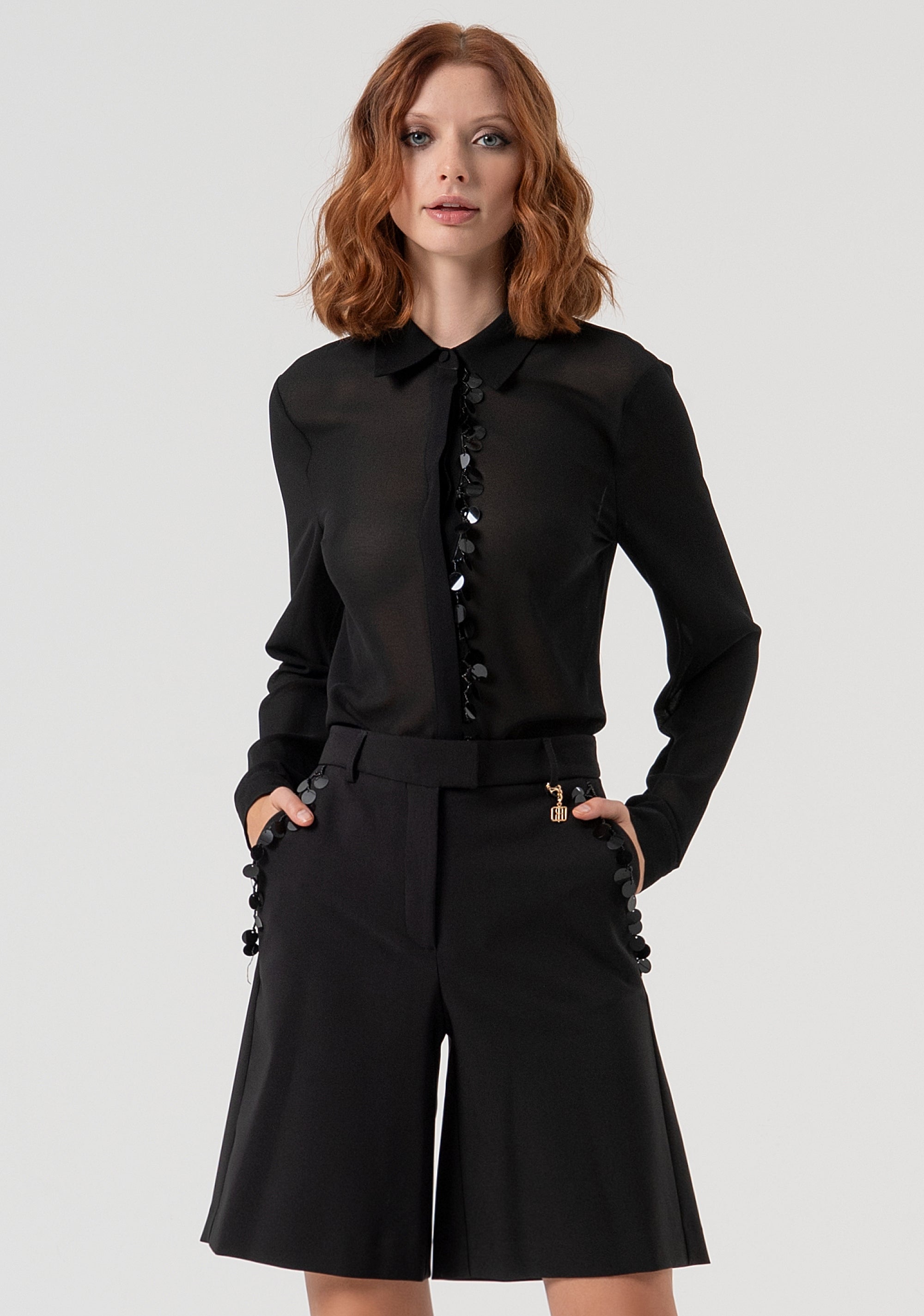 Shirt regular fit made in georgette Fracomina FQ25WT6001W412N6-053-1