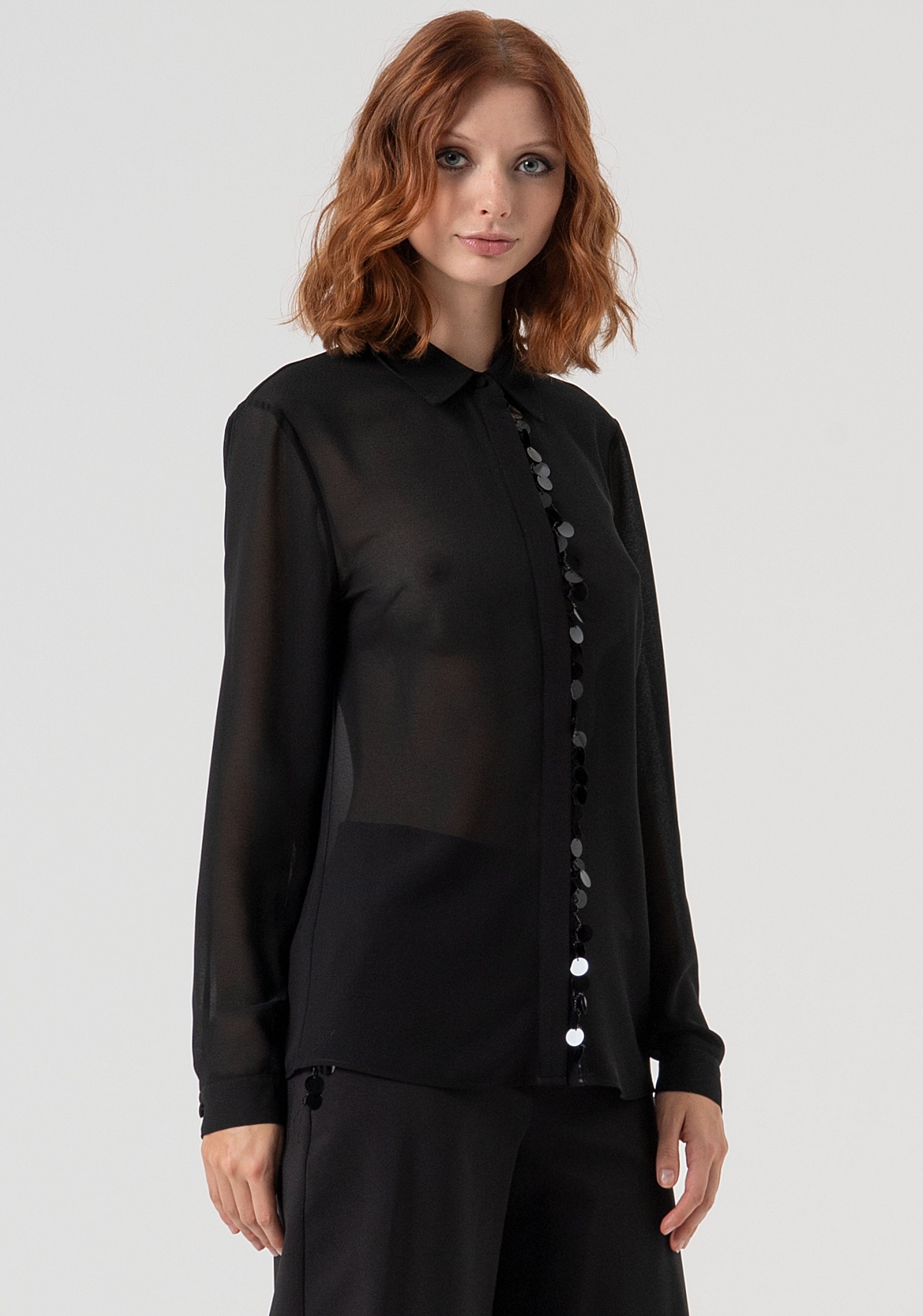 Shirt regular fit made in georgette Fracomina FQ25WT6001W412N6-053-2