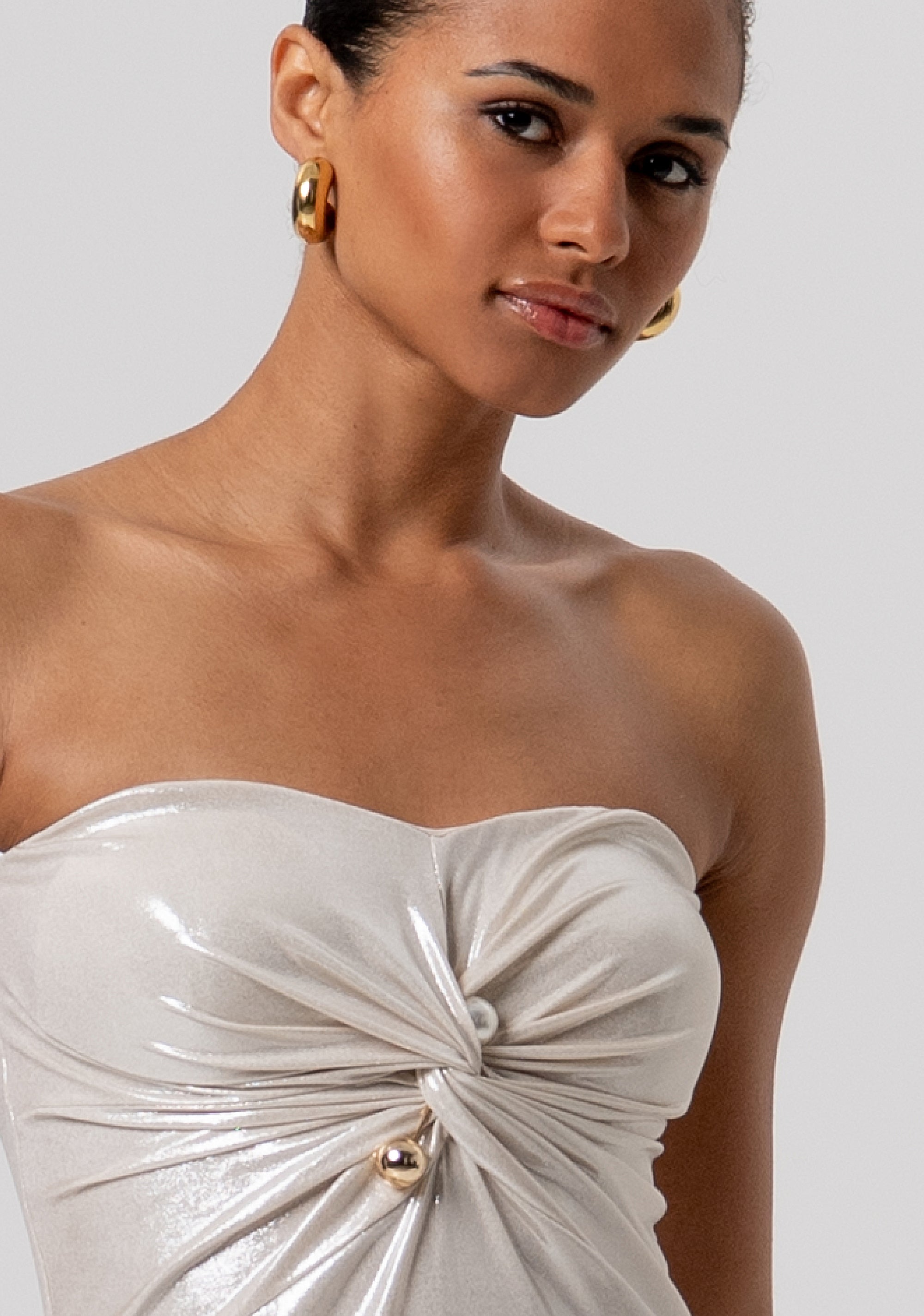 Long sleeveless dress slim fit made in coated fabric Fracomina FQ26SD3004W798Y7-150-3