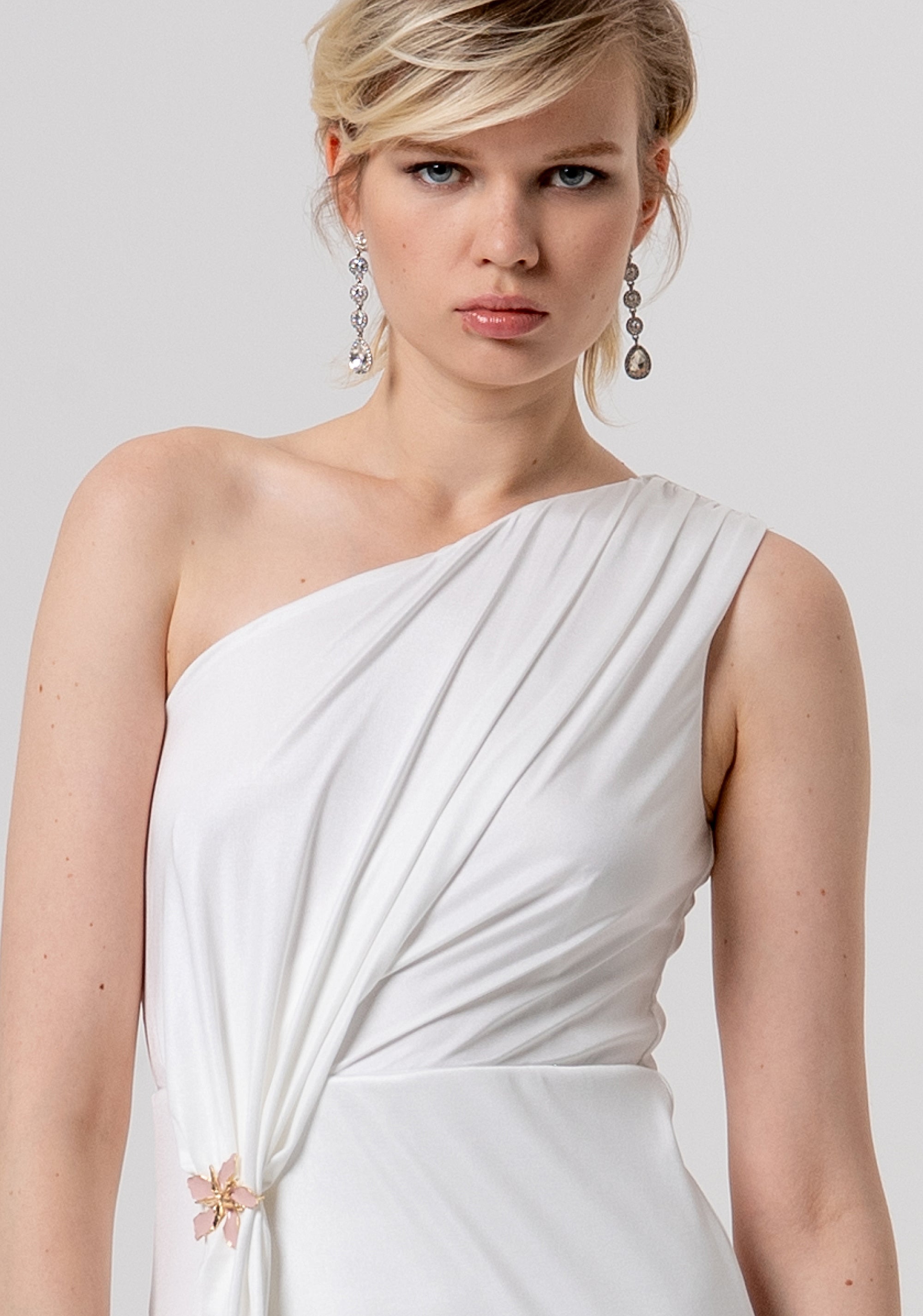 Long dress slim fit single shoulder Fracomina FQ26SD3008W798T4-278-2