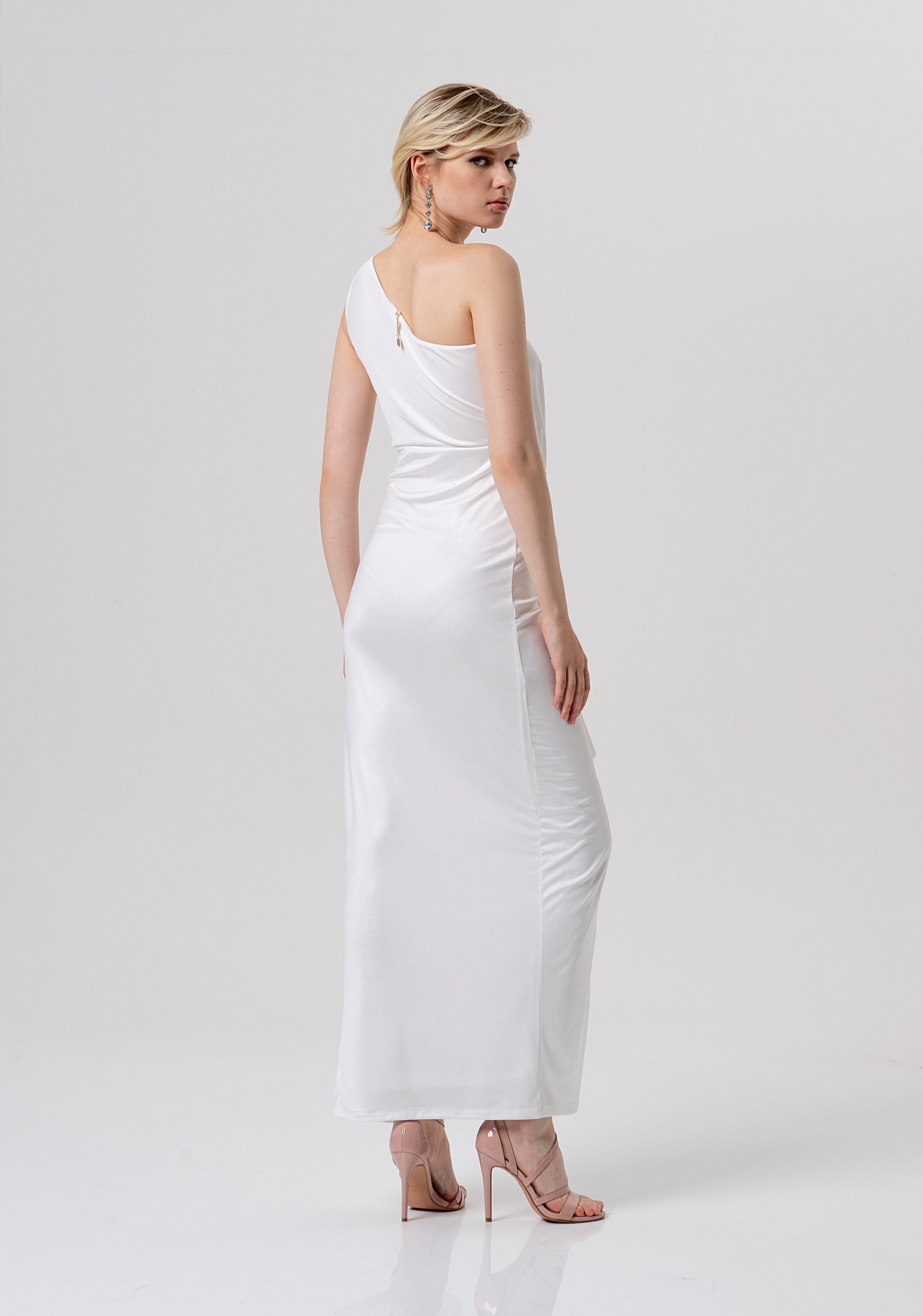Long dress slim fit single shoulder Fracomina FQ26SD3008W798T4-278-4