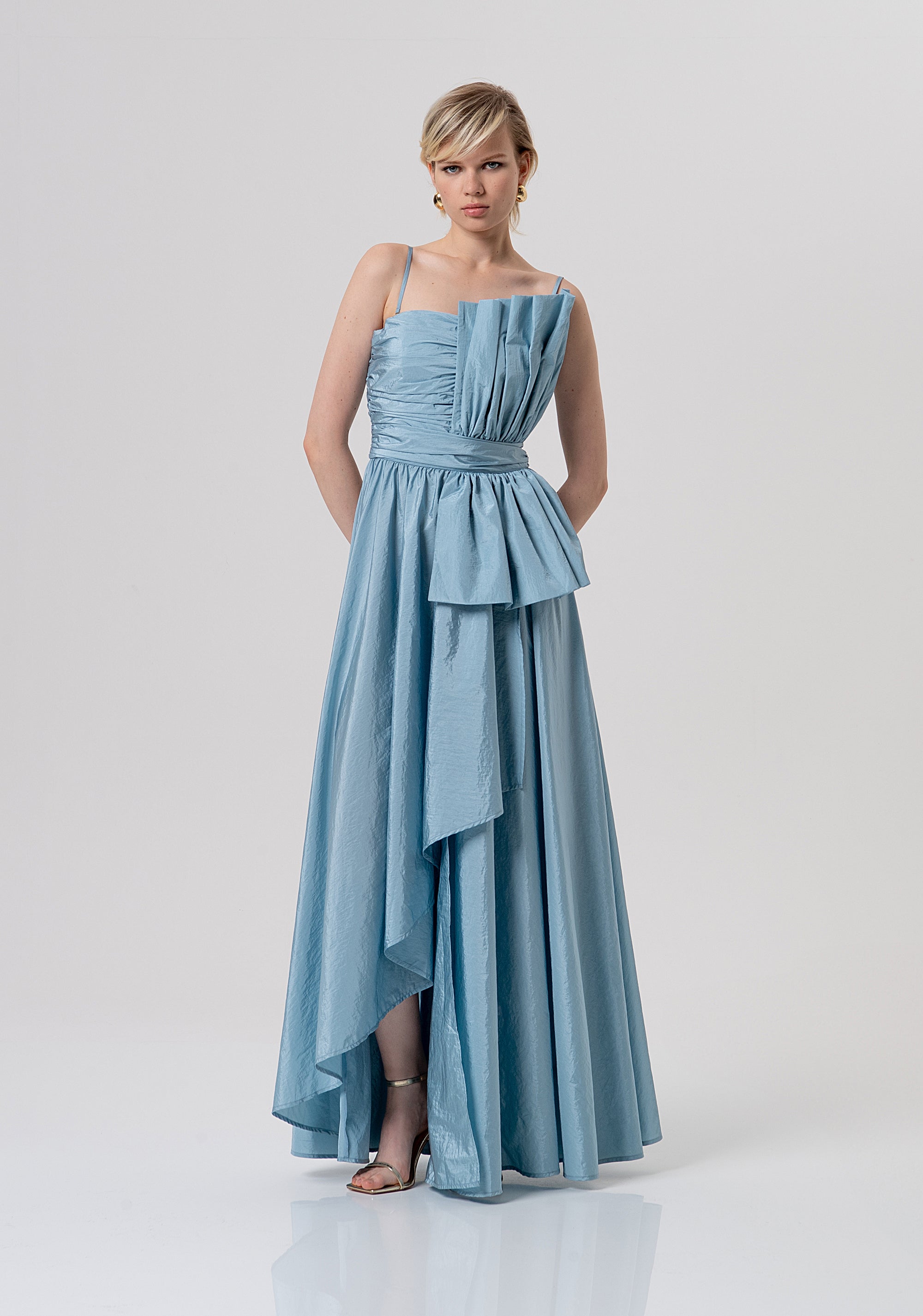 Sleeveless dress middle length made in taffetà Fracomina FQ26SD3010W83101-C33-1