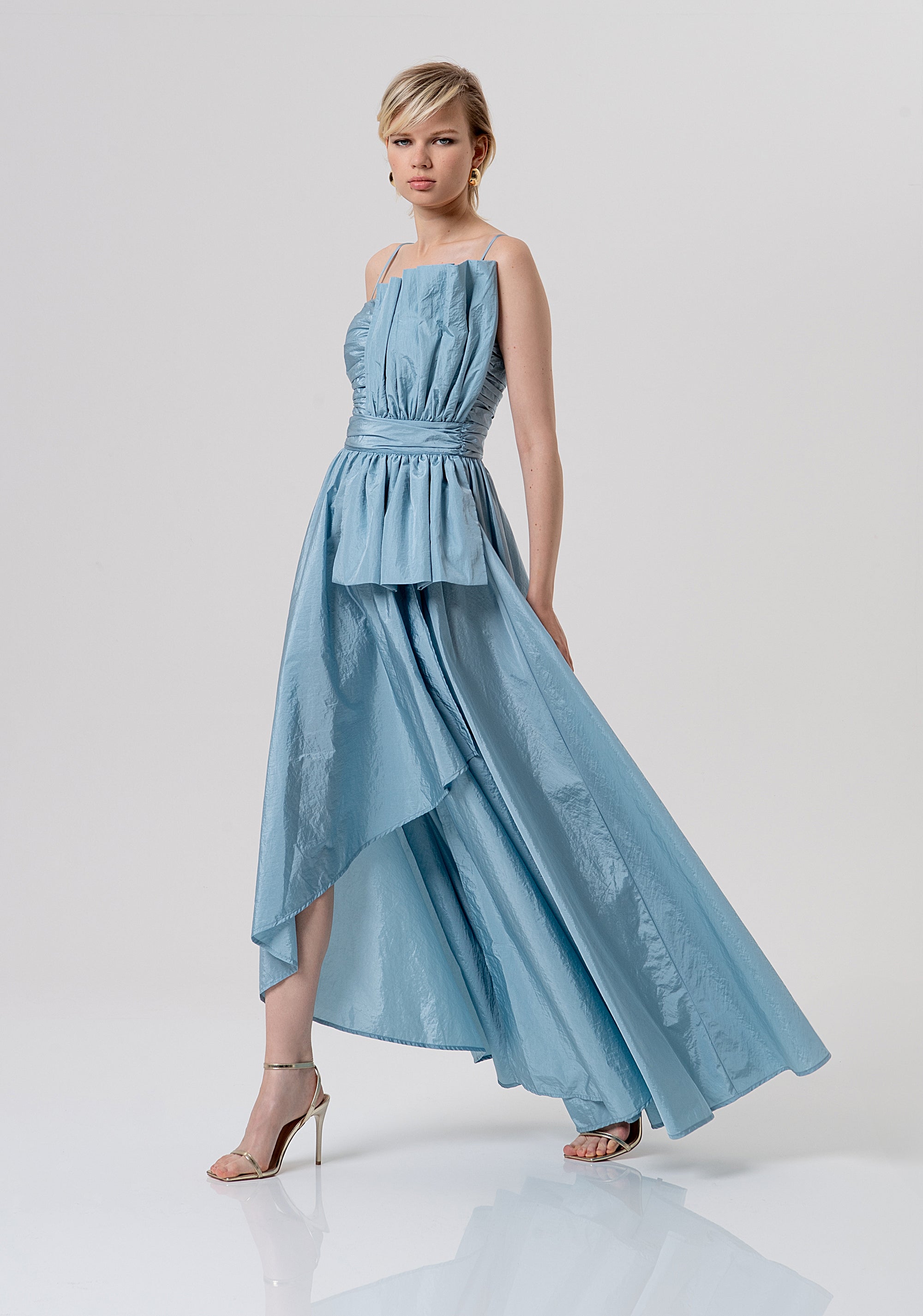 Sleeveless dress middle length made in taffetà Fracomina FQ26SD3010W83101-C33-2