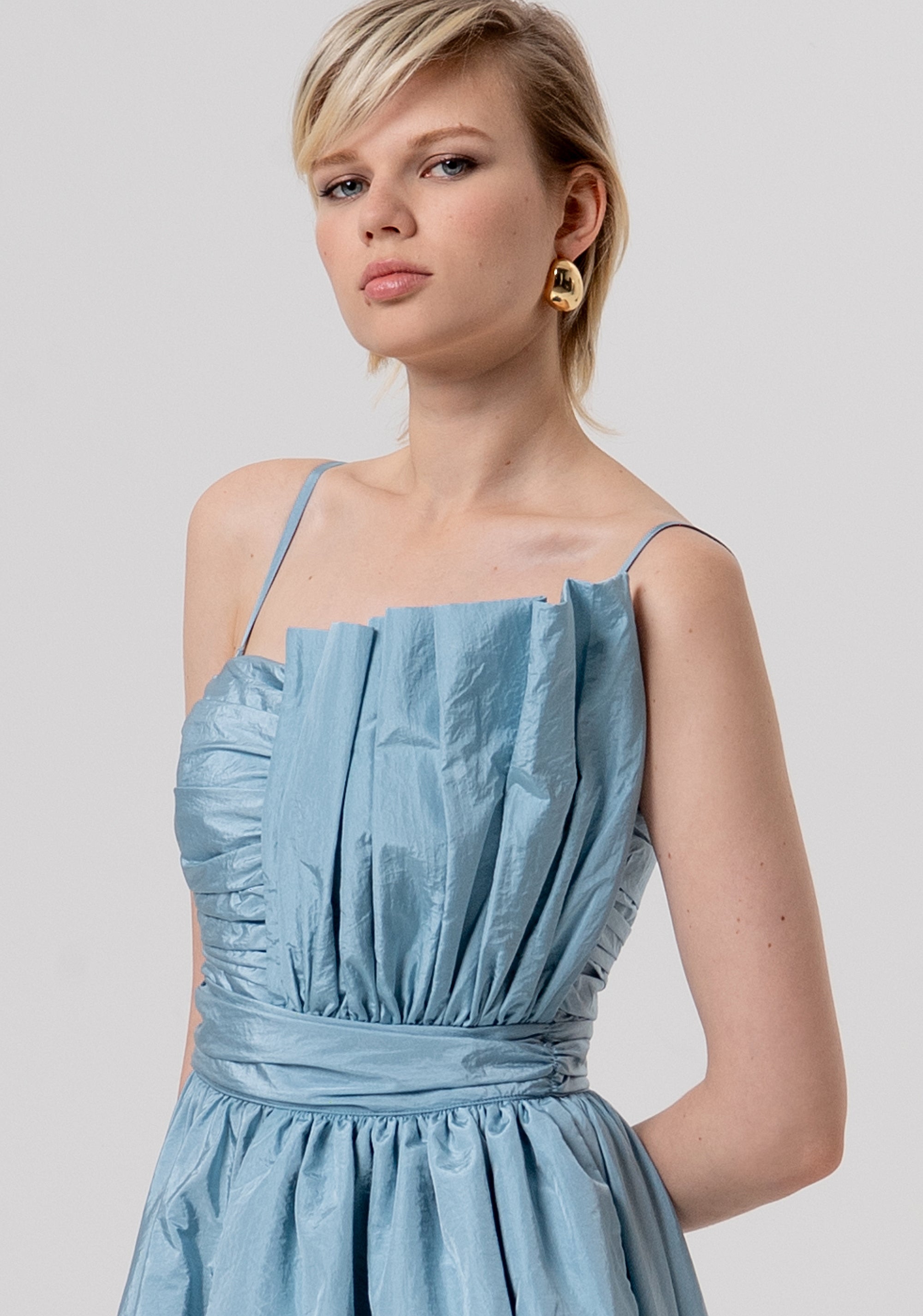 Sleeveless dress middle length made in taffetà Fracomina FQ26SD3010W83101-C33-3