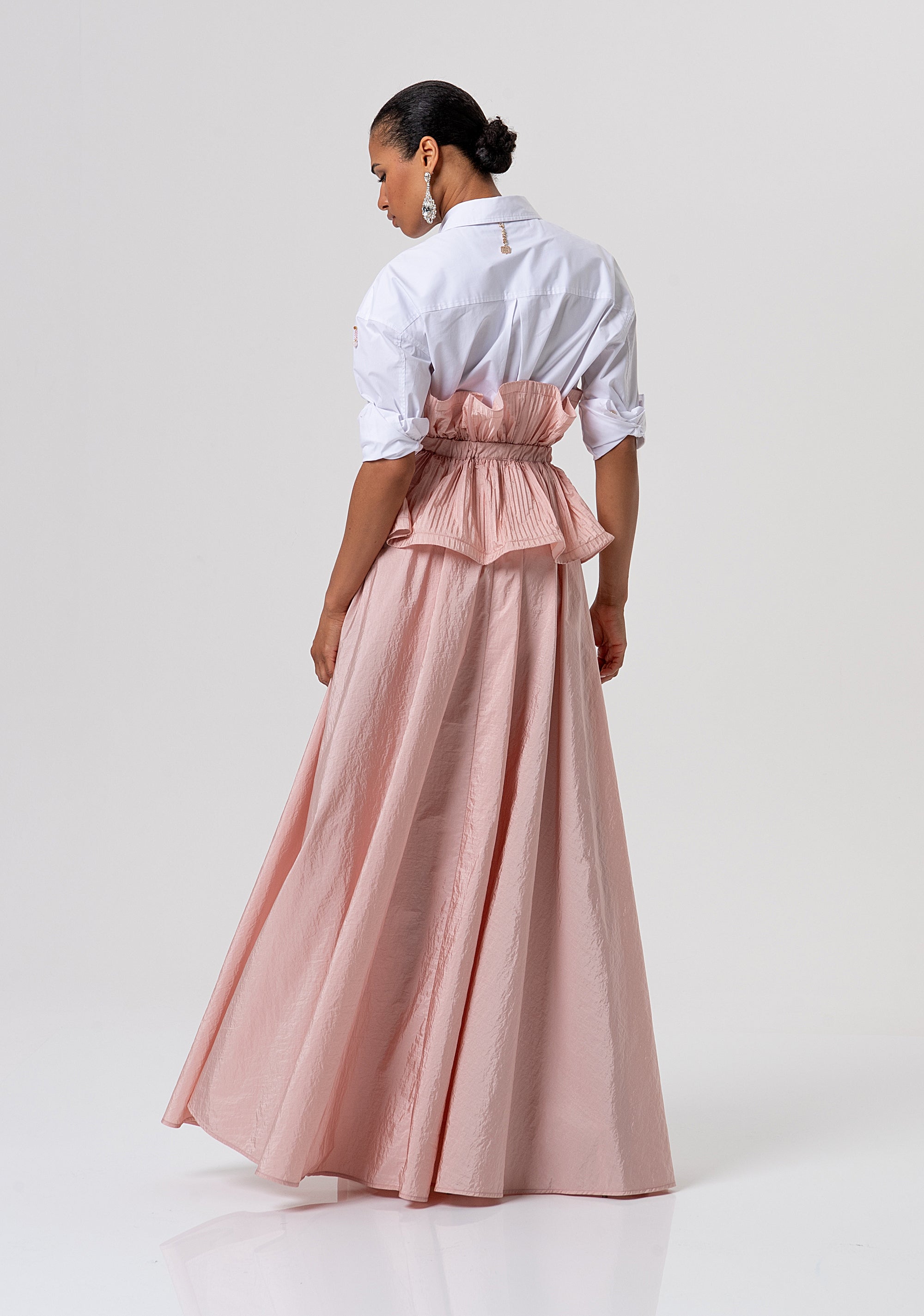 Long skirt wide fit made in taffetà Fracomina FQ26SG3002W83101-444-4