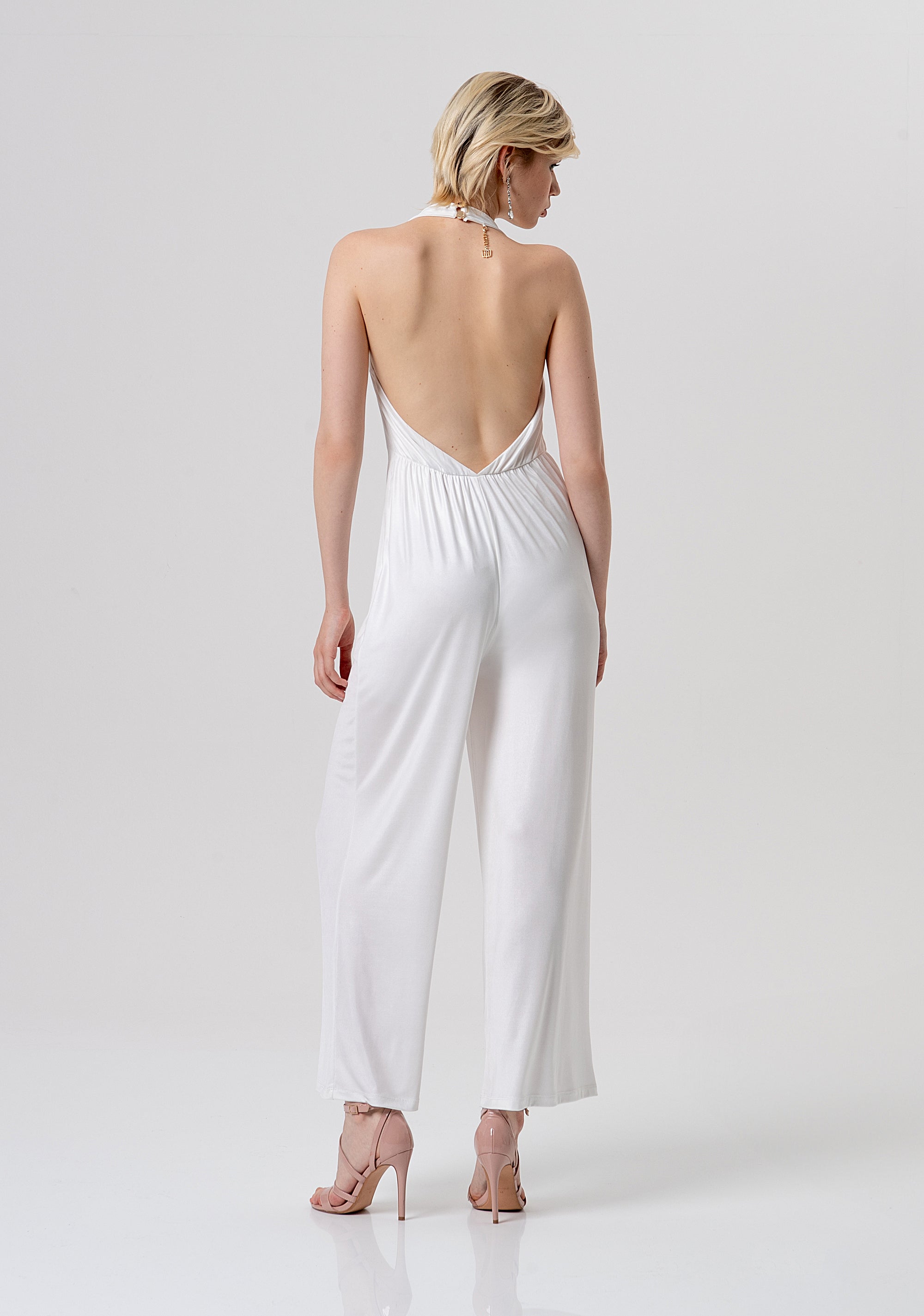 Sleeveless overall with jewel accessory Fracomina FQ26SO2001W798T4-278-4