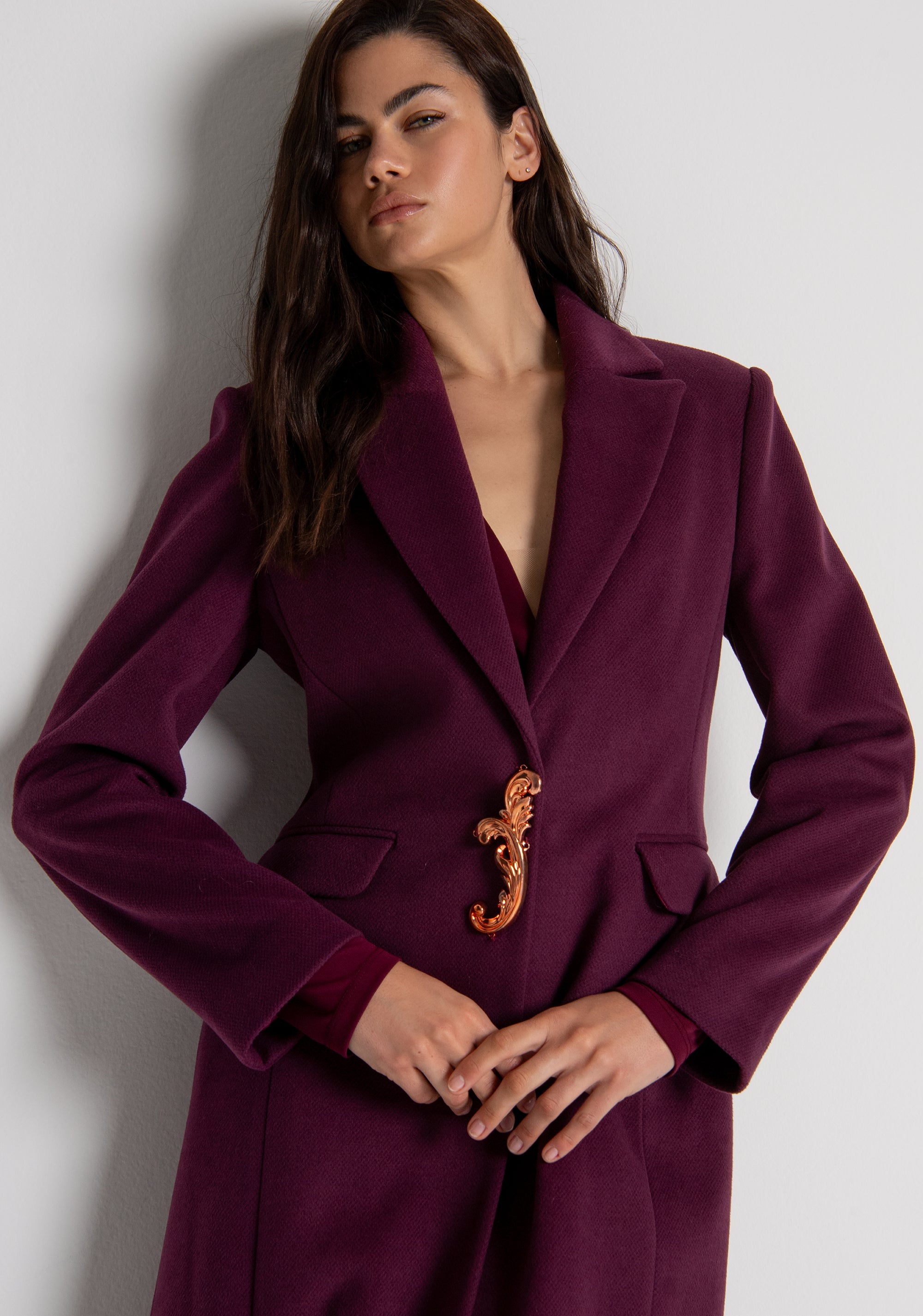 LONG COAT BLACK Fracomina FQ26WC1003W48601-T51