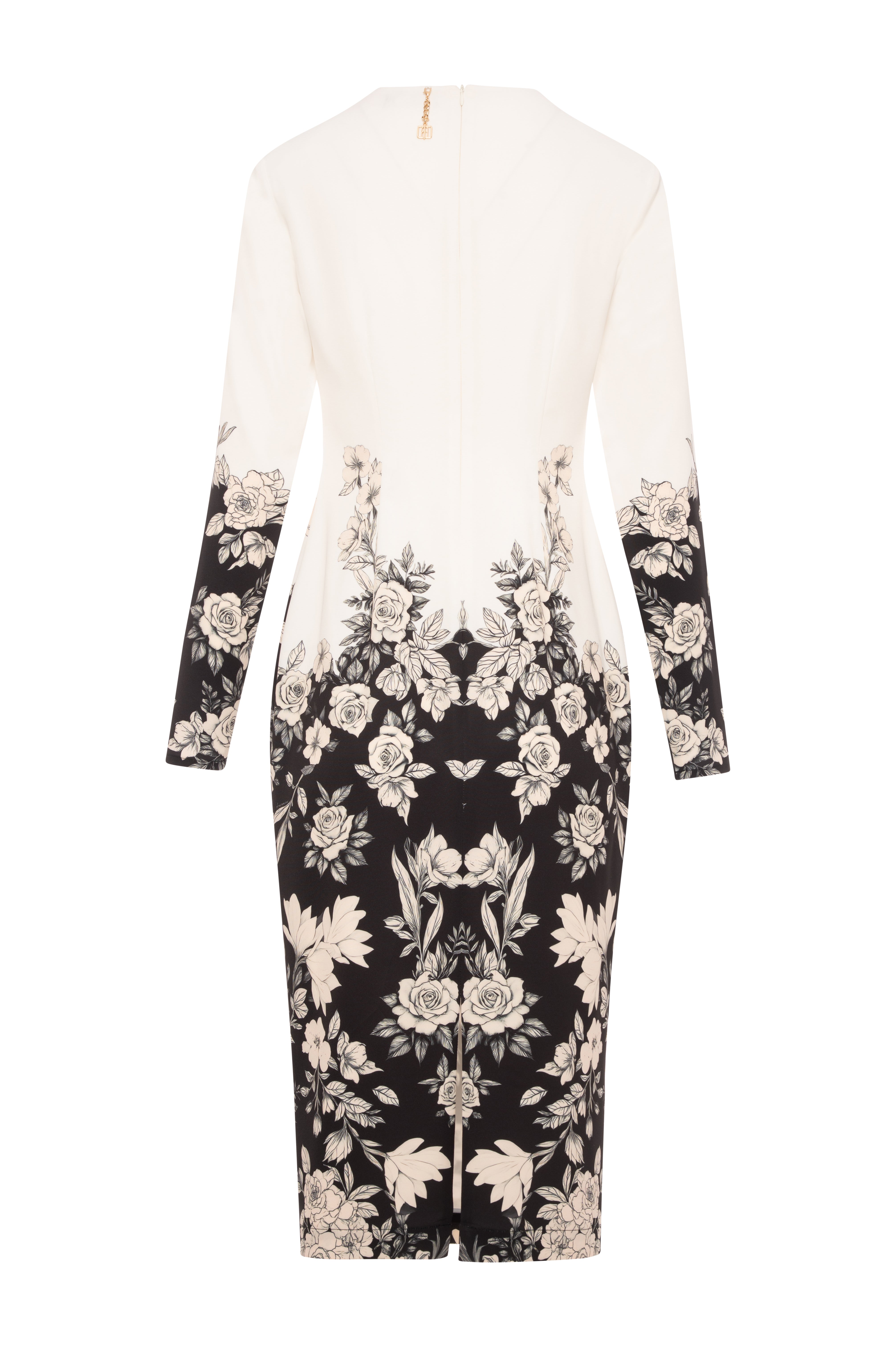 Dress slim fit middle length with flowery print Fracomina FQ26WD2007W476K2-KE1-2