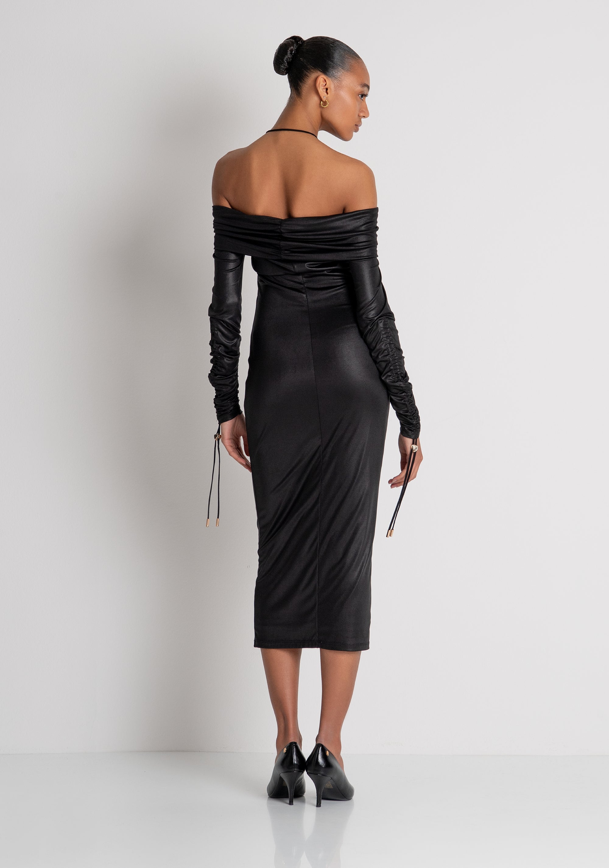 Dress slim fit middle length made in fake leather Fracomina FQ26WD2008W59501-053-4