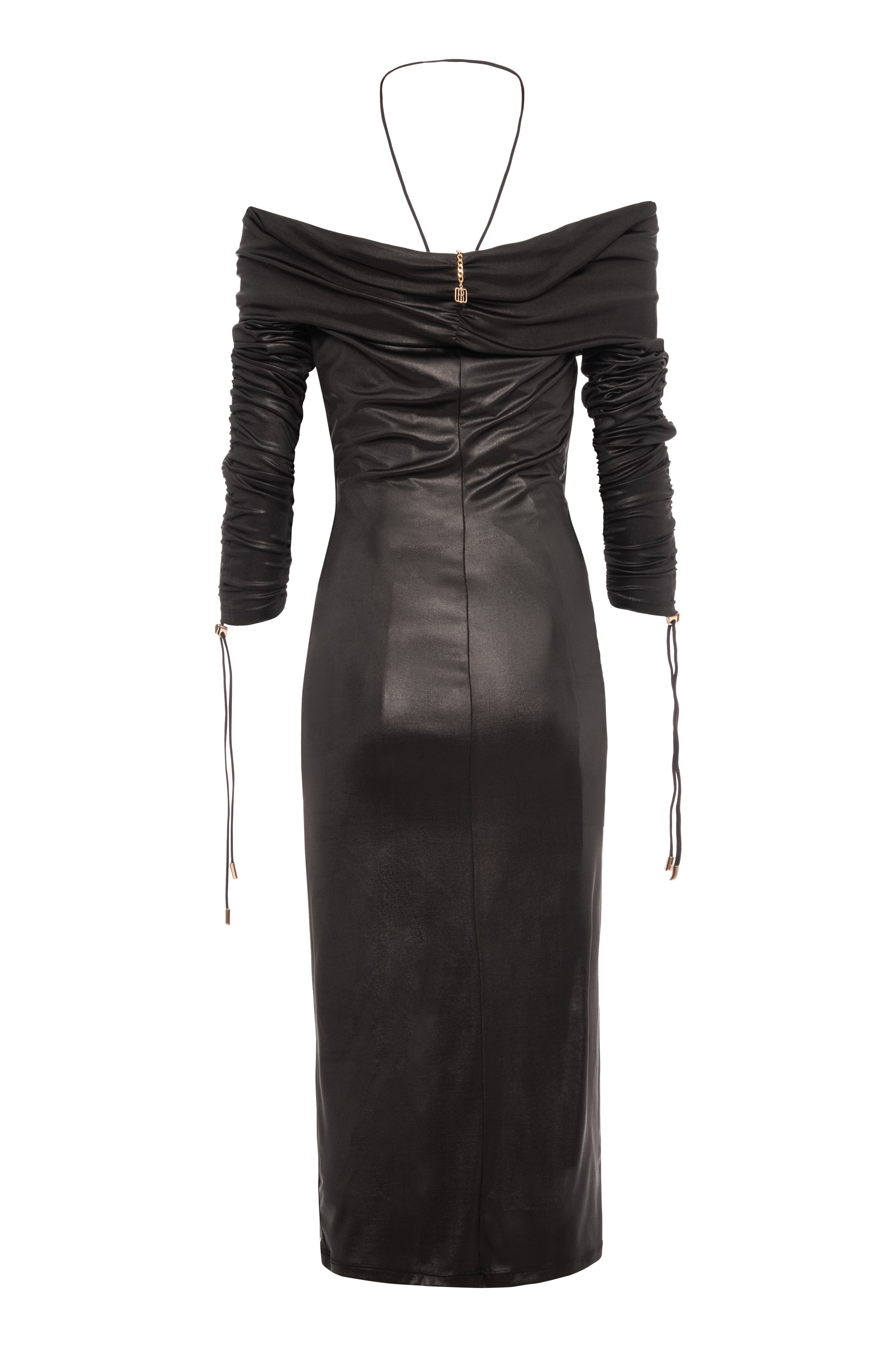 Dress slim fit middle length made in fake leather Fracomina FQ26WD2008W59501-K01-2