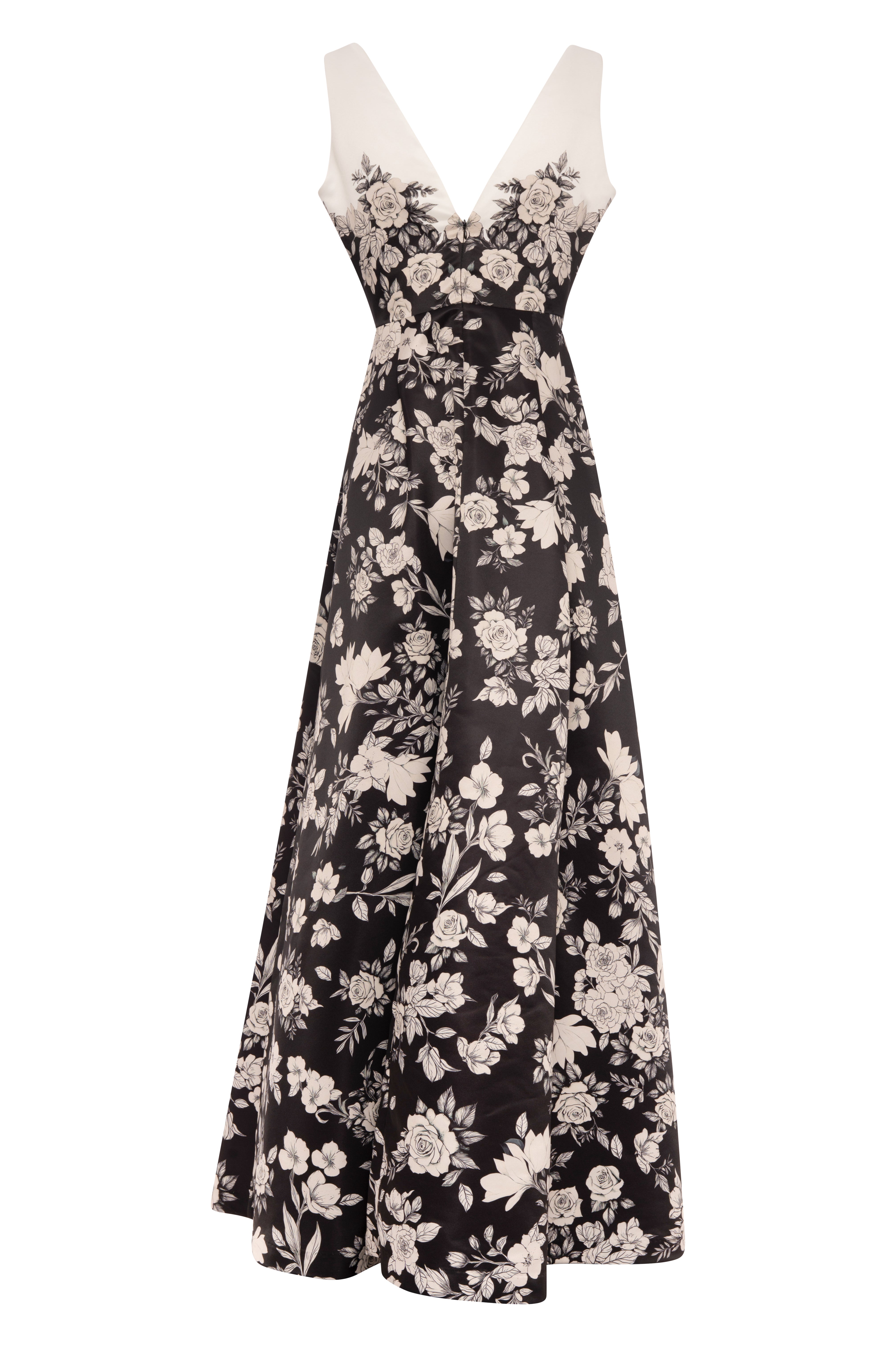 Long sleeveless dress with flowery pattern Fracomina FQ26WD3014W853K2-KE1-2
