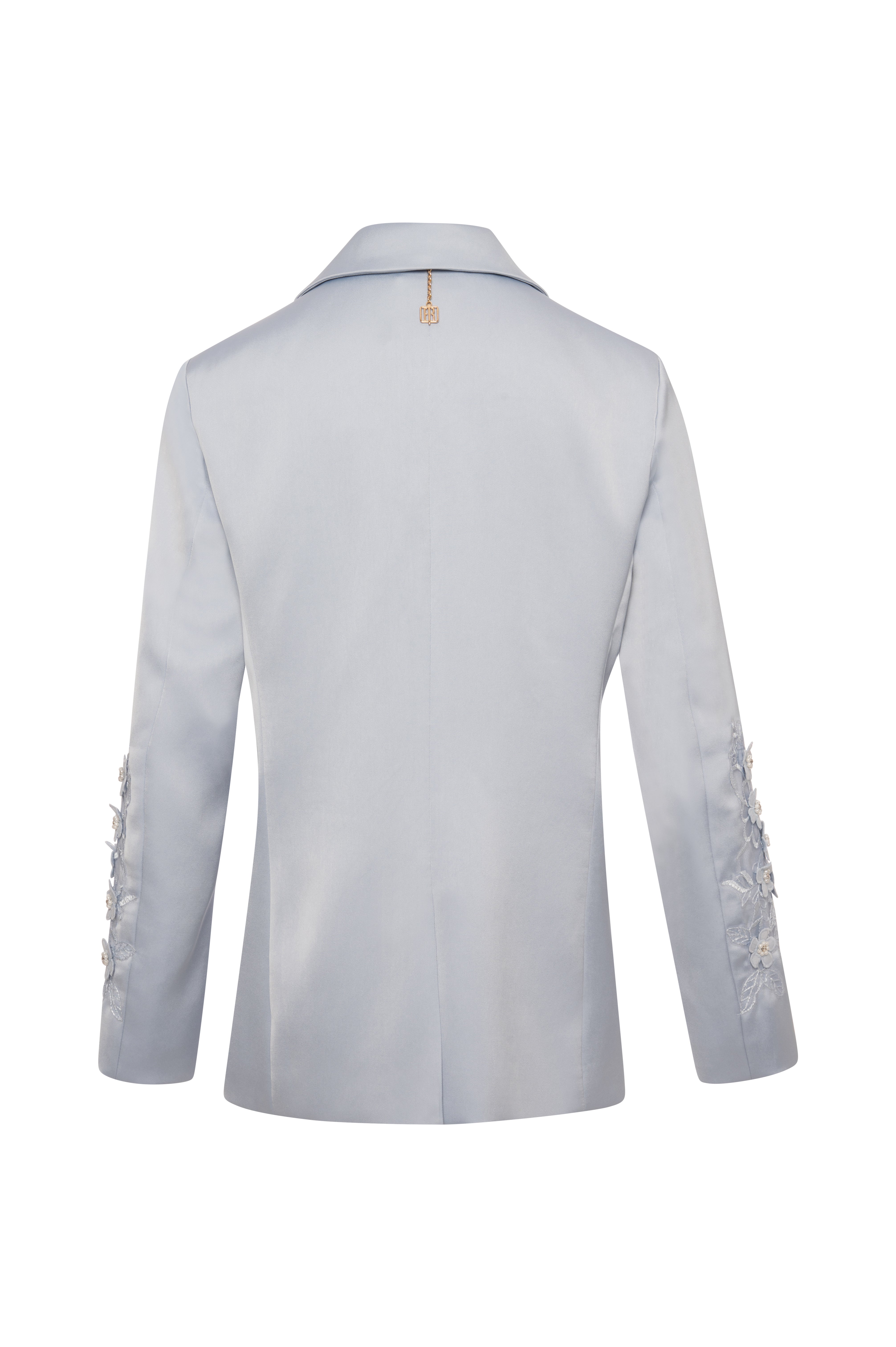 Long blazer jacket regular fit made in satin Fracomina FQ26WJ3004W853E5-K81-2
