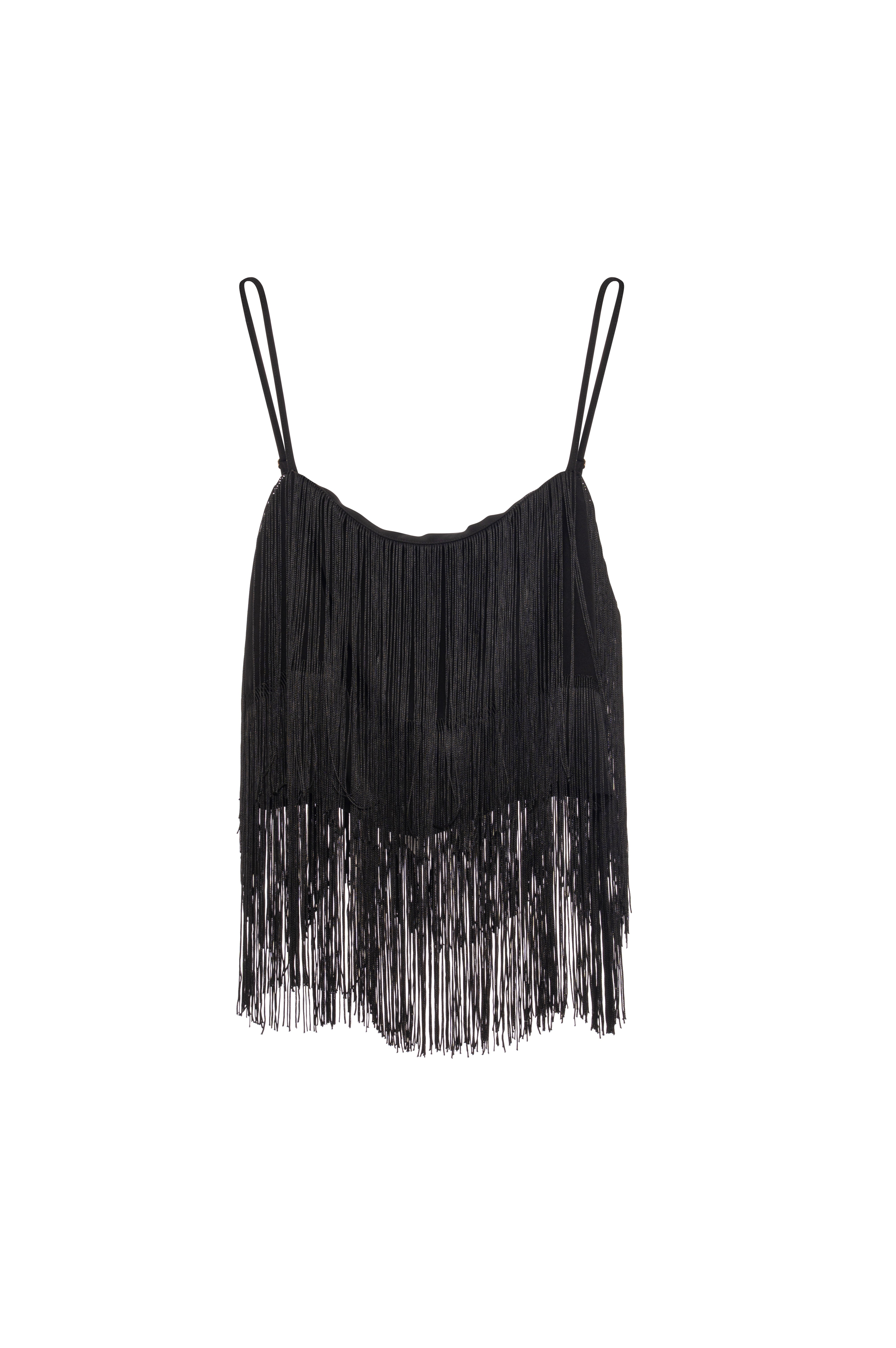 Tank top cropped and with fringes Fracomina FQ26WT2003W85201-K01-1