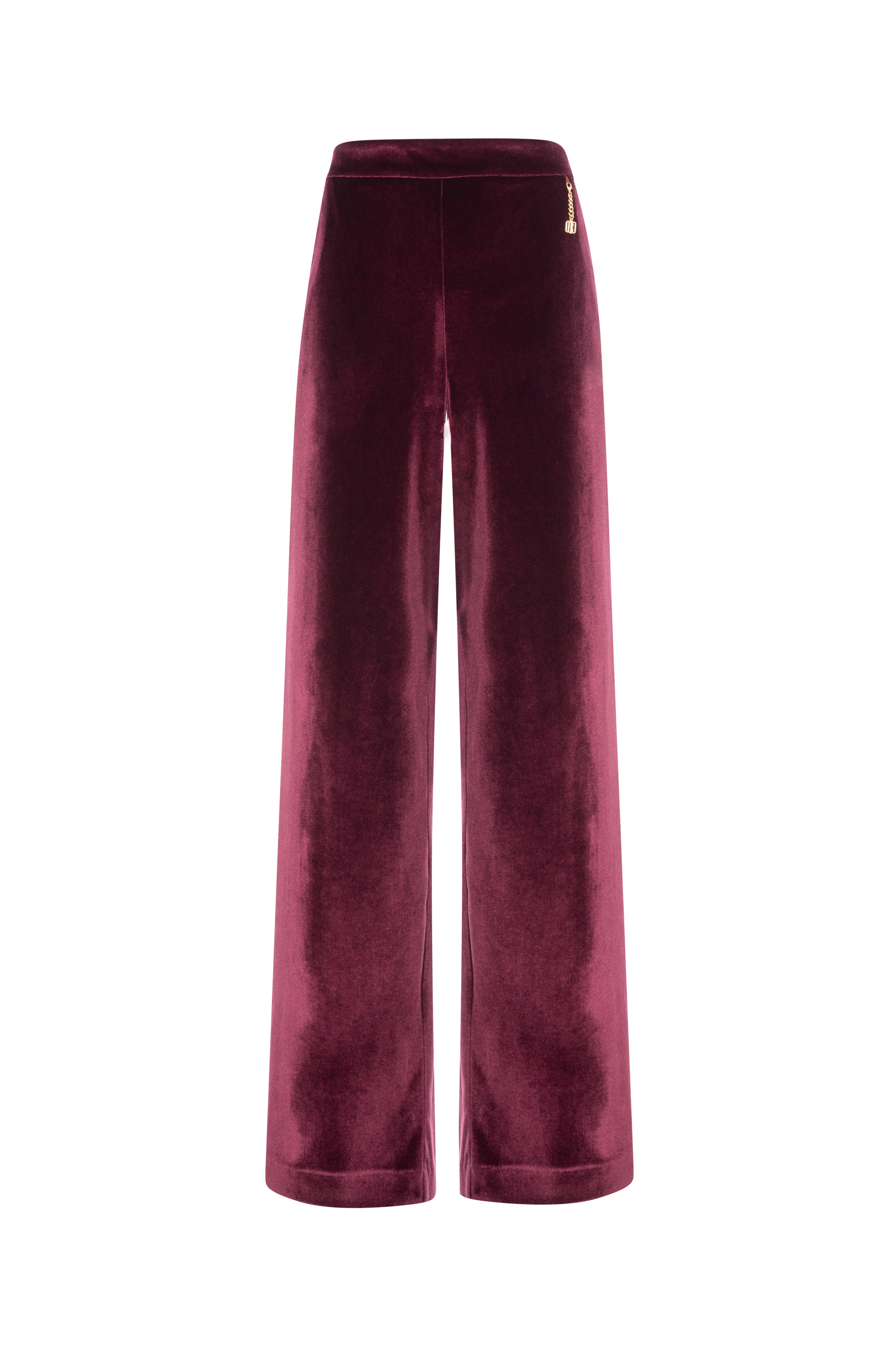 Palazzo pant wide fit made in velvet Fracomina FQ26WV3002W59601-KI3-1