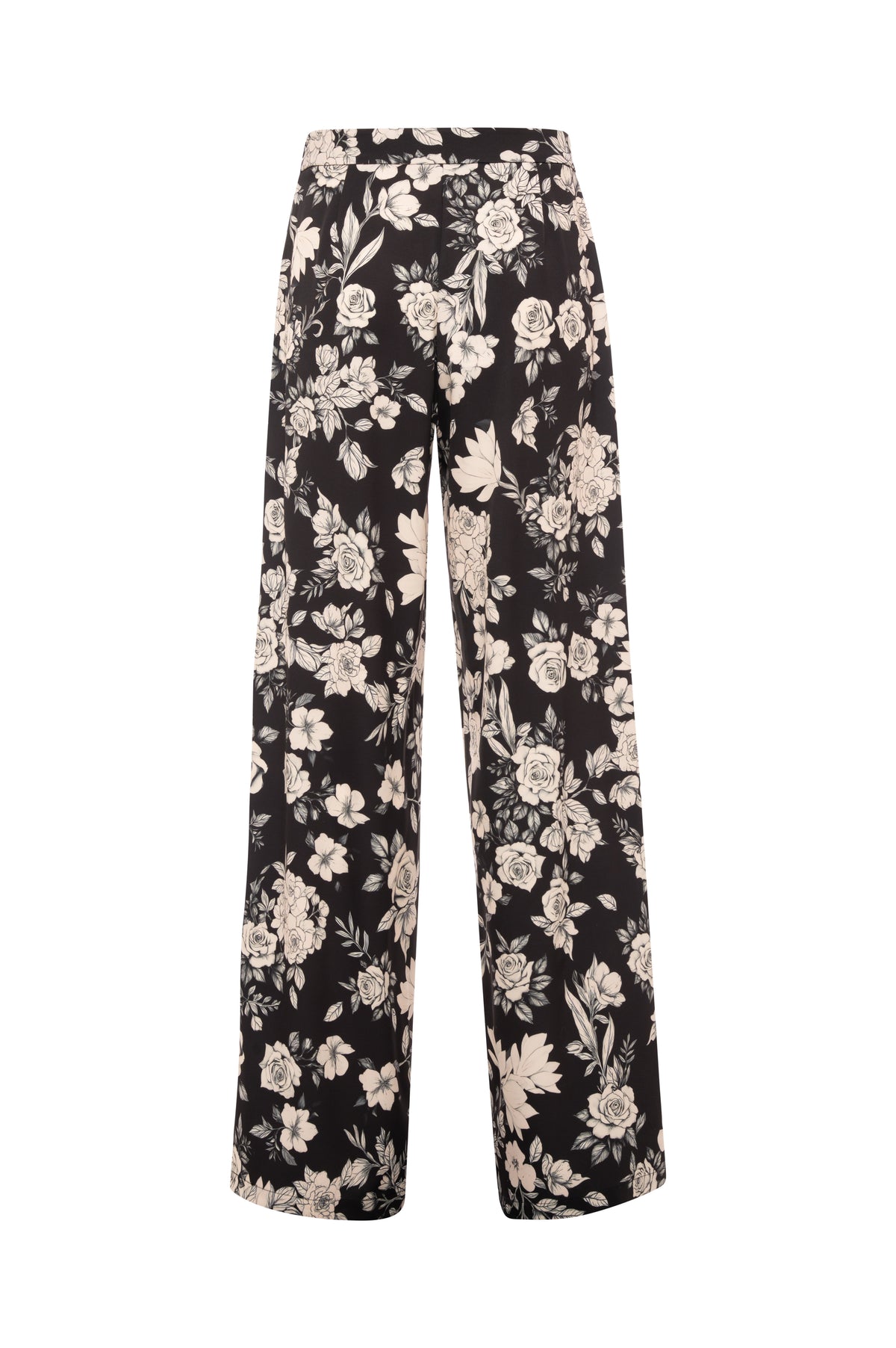 Palazzo pant wide fit with flowery pattern Fracomina FQ26WV3009W476K2-KE1-2