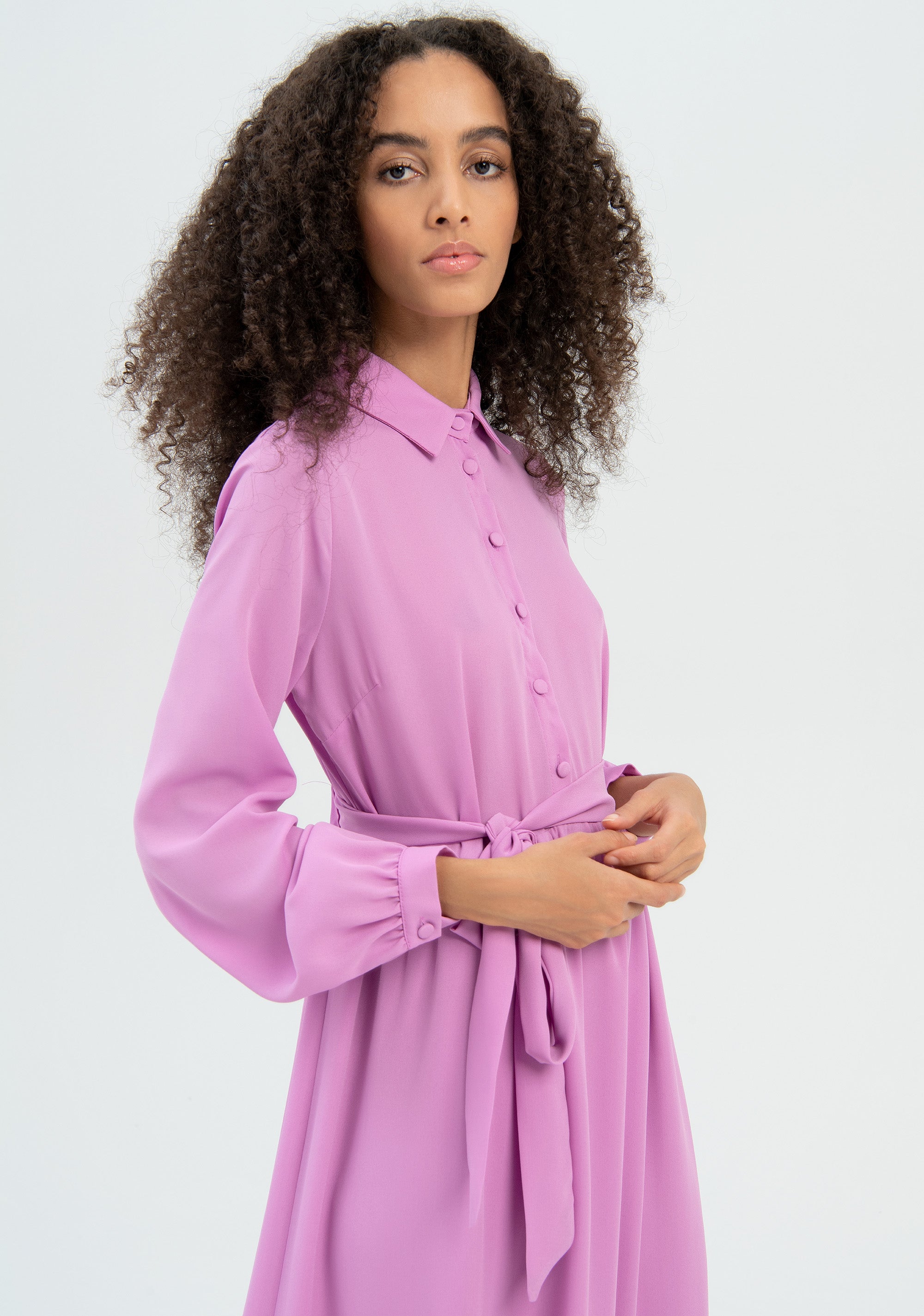 Chemisier dress regular fit middle length made in georgette Fracomina FR22WD2004W41201-I89-2