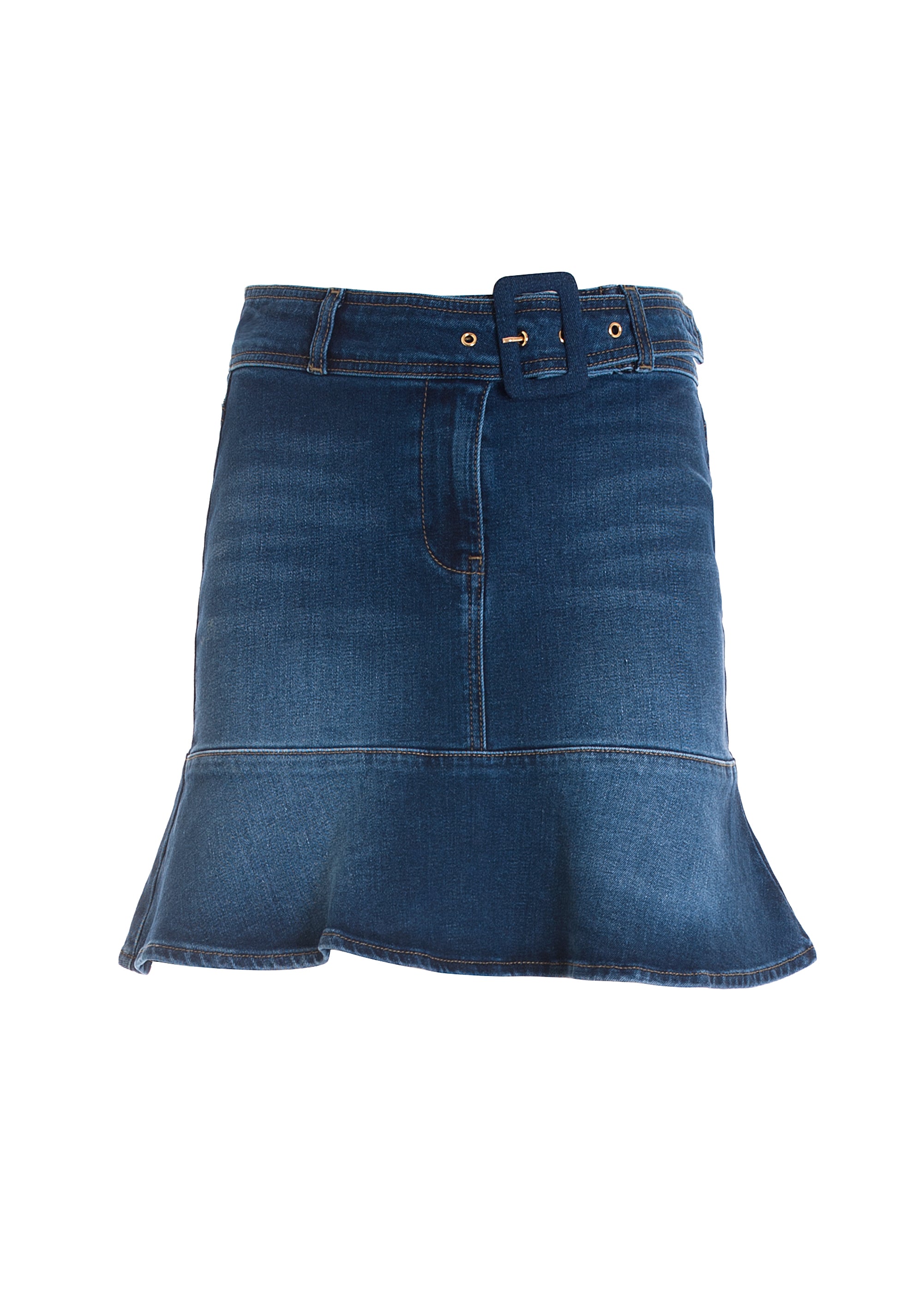 Mini skirt slim fit made in denim with middle wash Fracomina FR22WG1001D40102-349_1