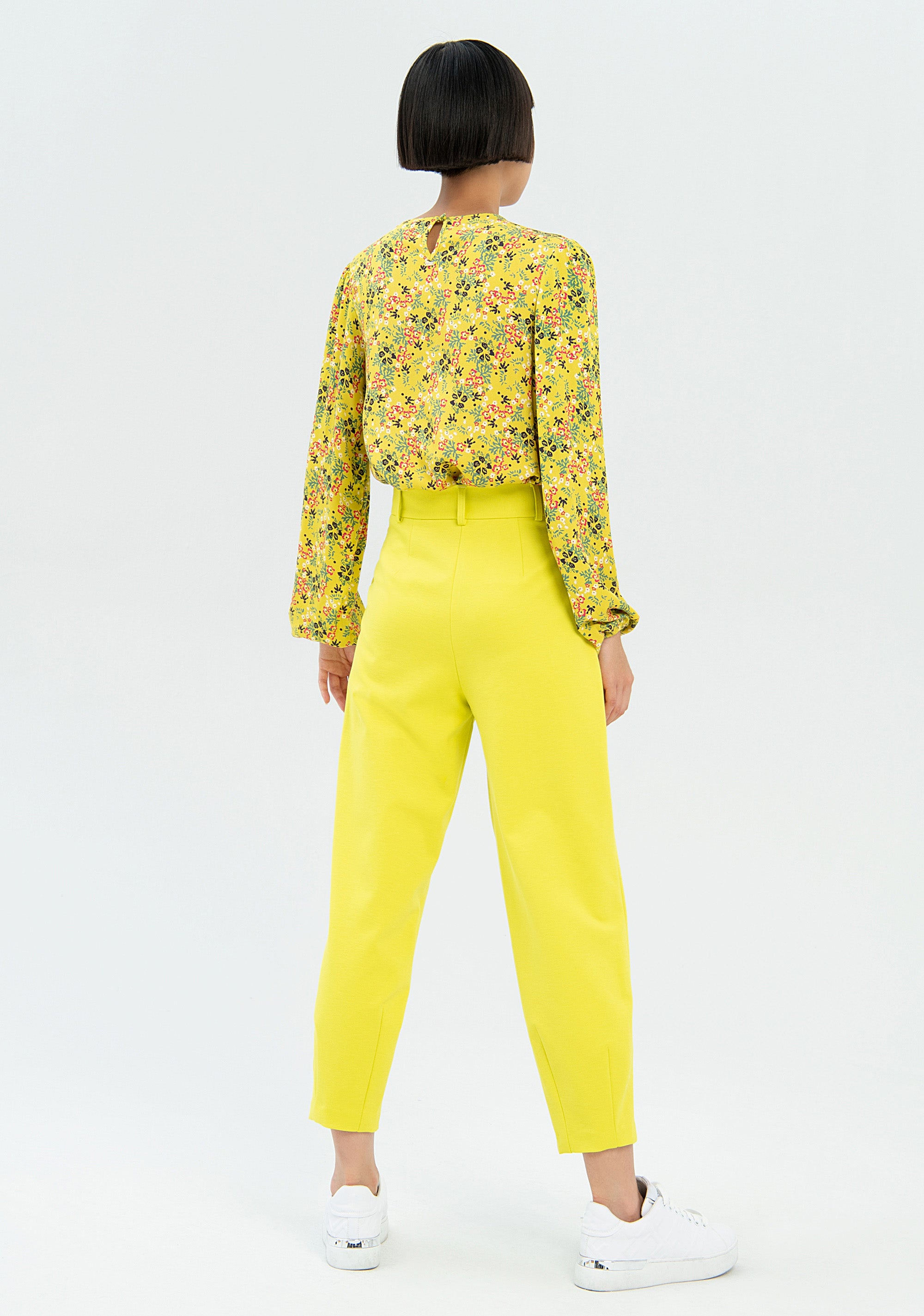 Carrot pant made in technical fabric Fracomina FR22WVD009W49701-596-4