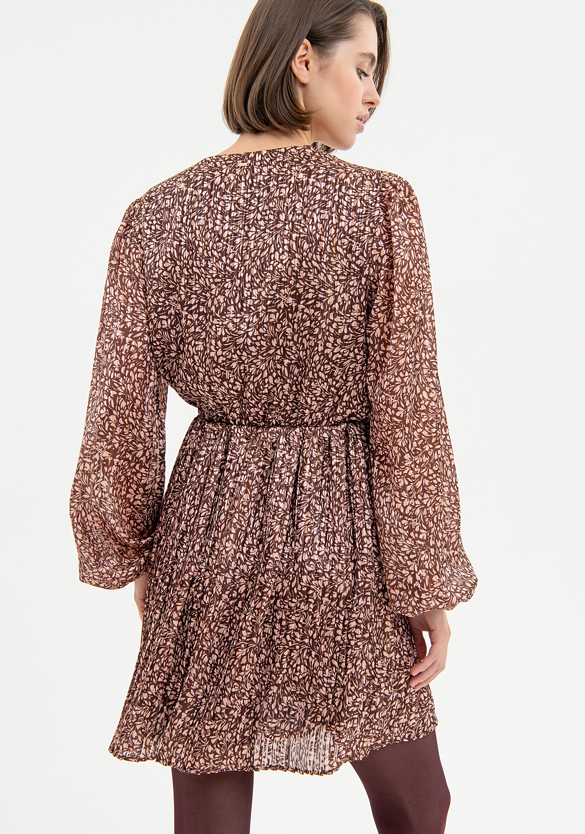 Mini dress regular fit with flowery pattern Fracomina FR23WD1012W652R8-R66-4