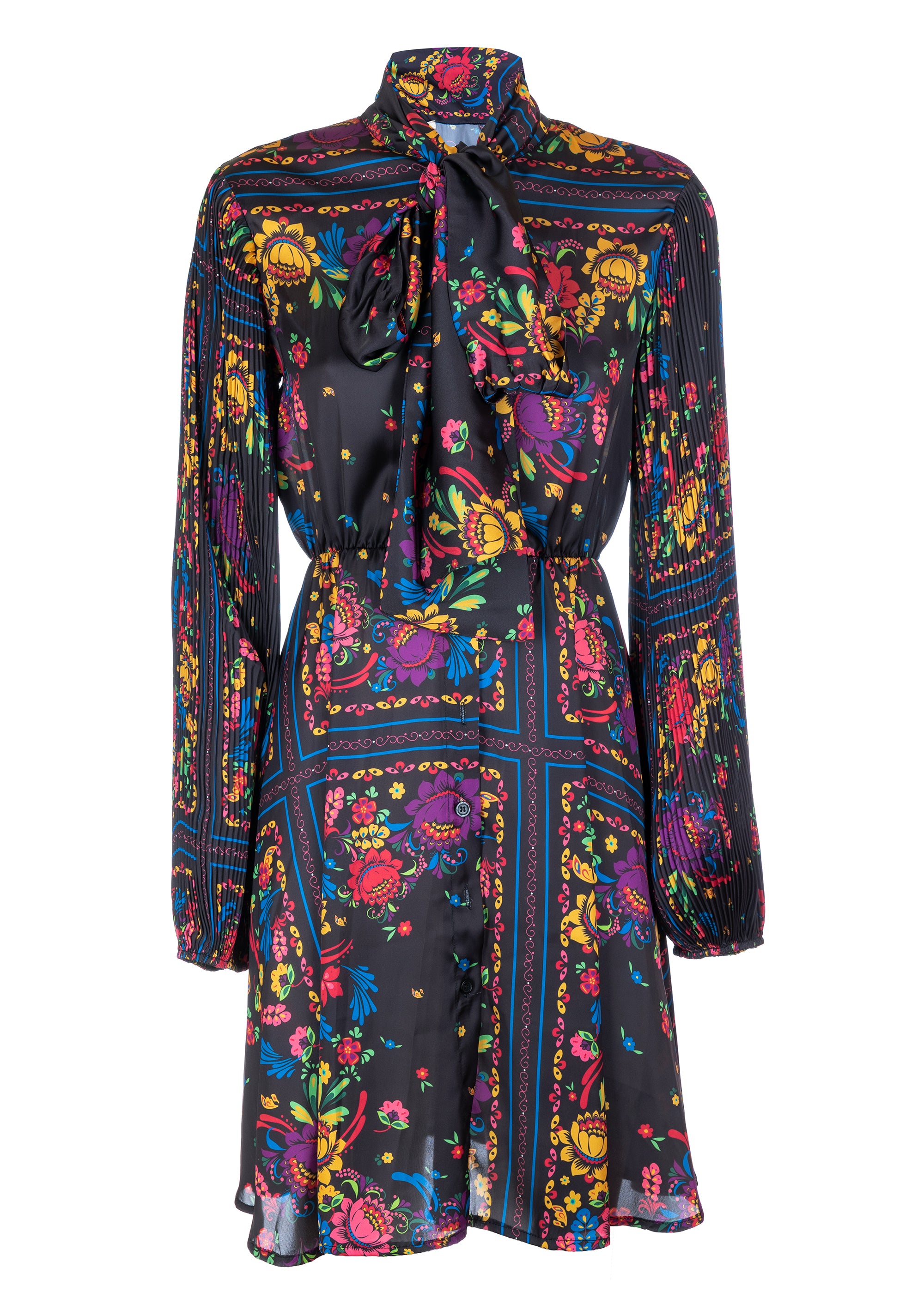 Mini dress regular fit with foulard pattern Fracomina FR23WD1023W411R8-R32-1_613ba523-579a-48ee-8275-2045143af084