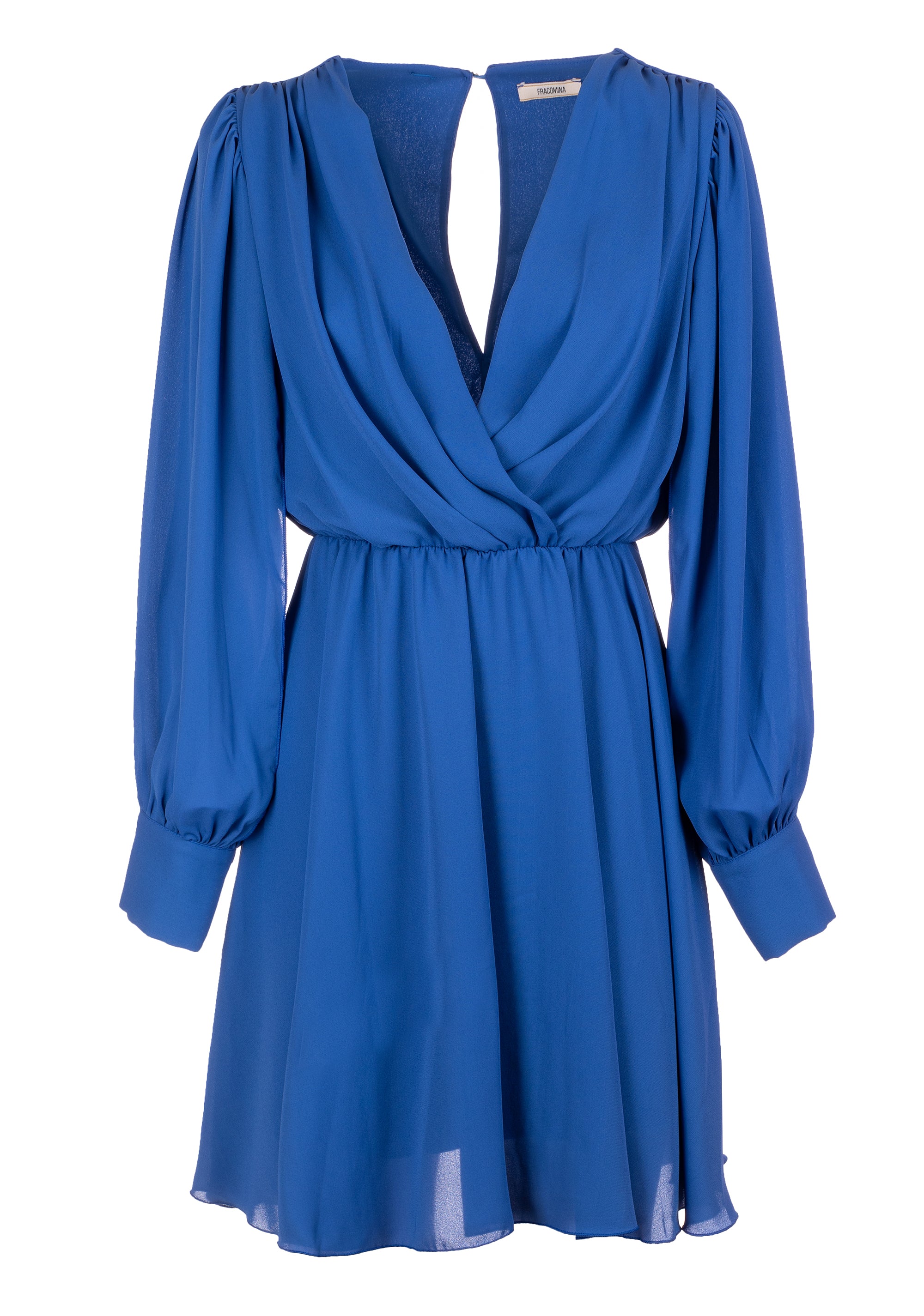 Mini dress regular fit made in georgette Fracomina FR23WD1032W41201-078-1_9910e8e2-a294-49e6-bbf6-d81c9f50facc