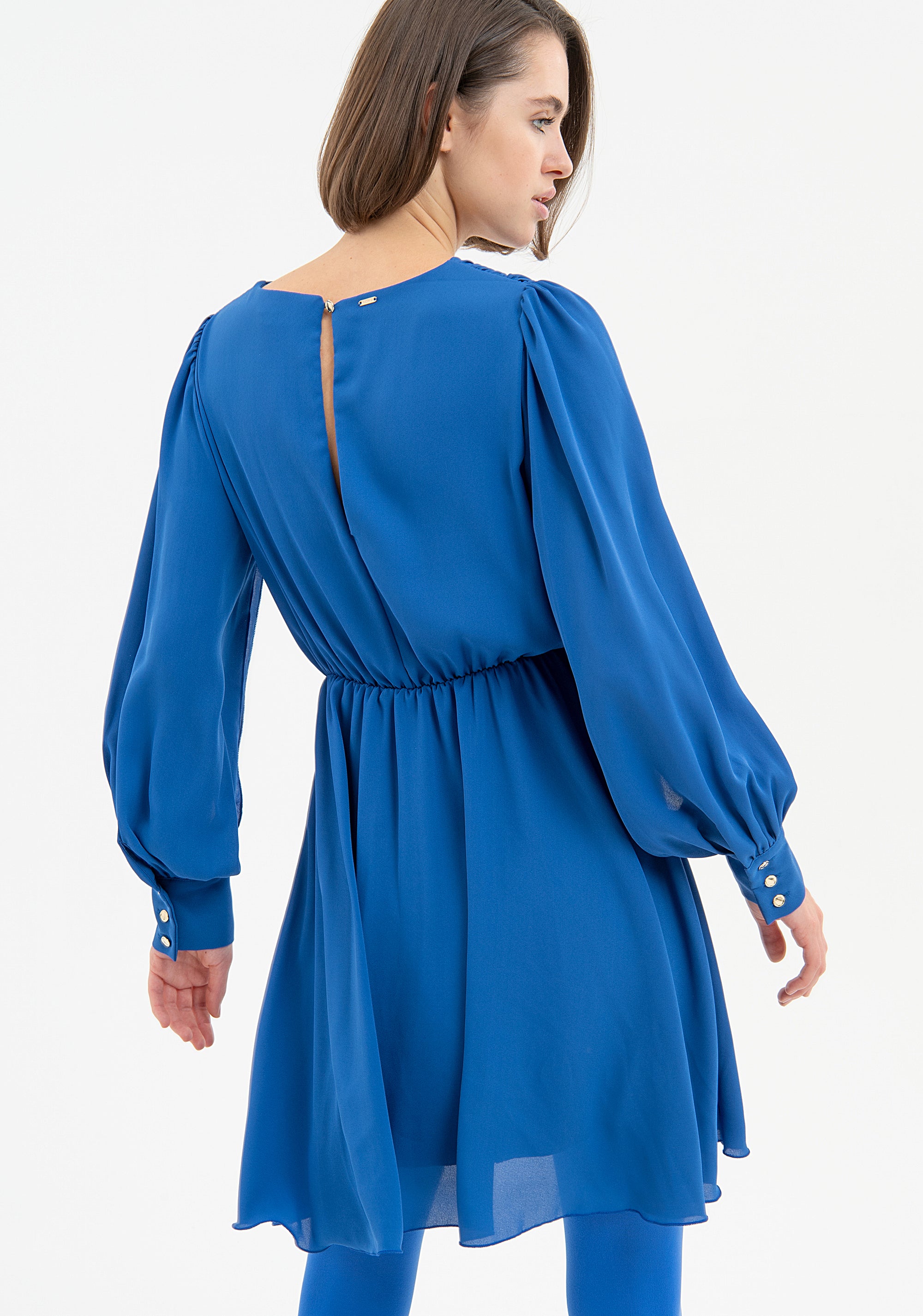 Mini dress regular fit made in georgette Fracomina FR23WD1032W41201-078-4