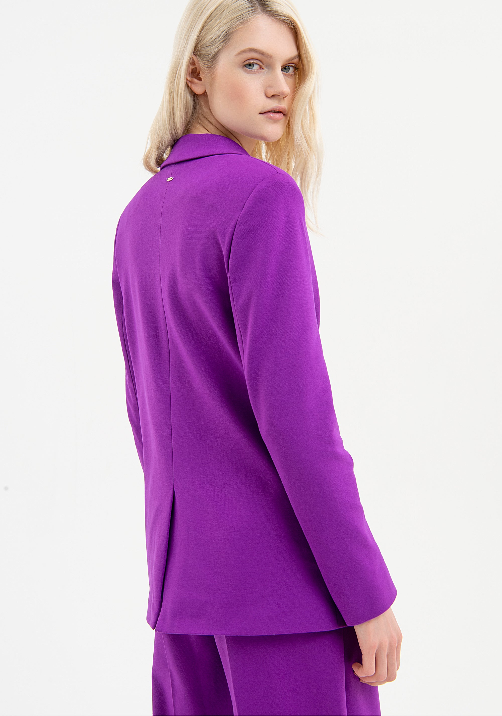 Long blazer regular fit single breasted made in Milano stitch fabric Fracomina FR23WJ3004W49701-233-5