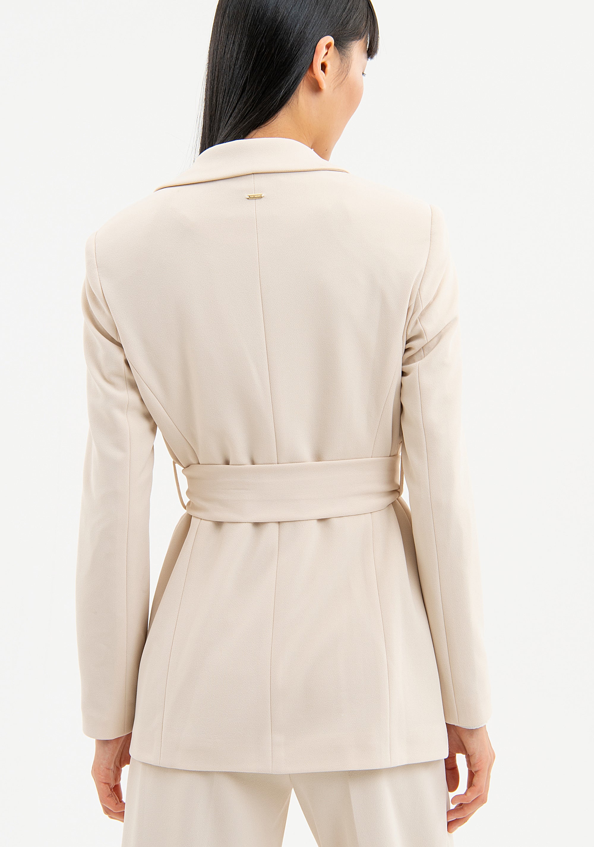 Blazer regular fit, opened, with belt at the waist Fracomina FR23WJ3005W64601-B59-3