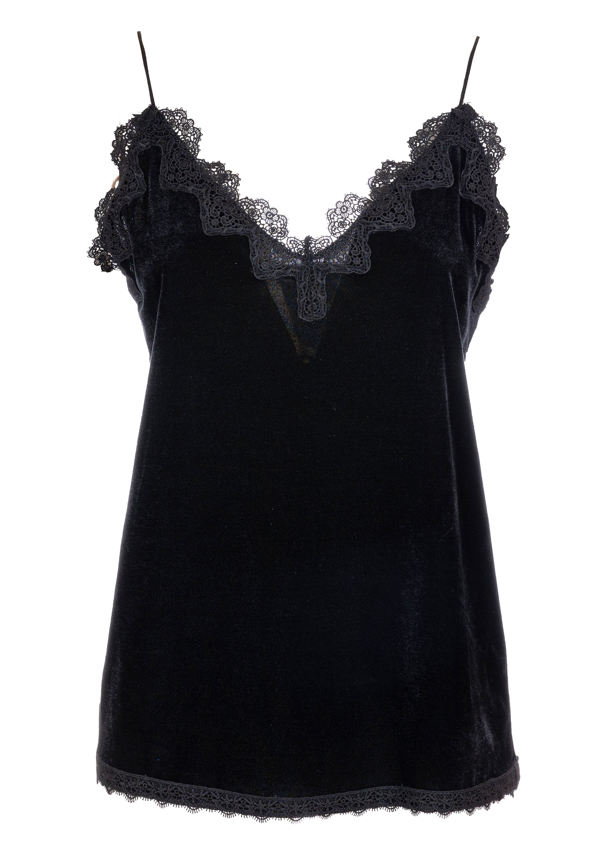 Sleeveless top lingerie style made in velvet Fracomina FR23WT2006W597G1-053-1_ec44ed9b-4f37-4e25-83ca-0fdd65bc549b
