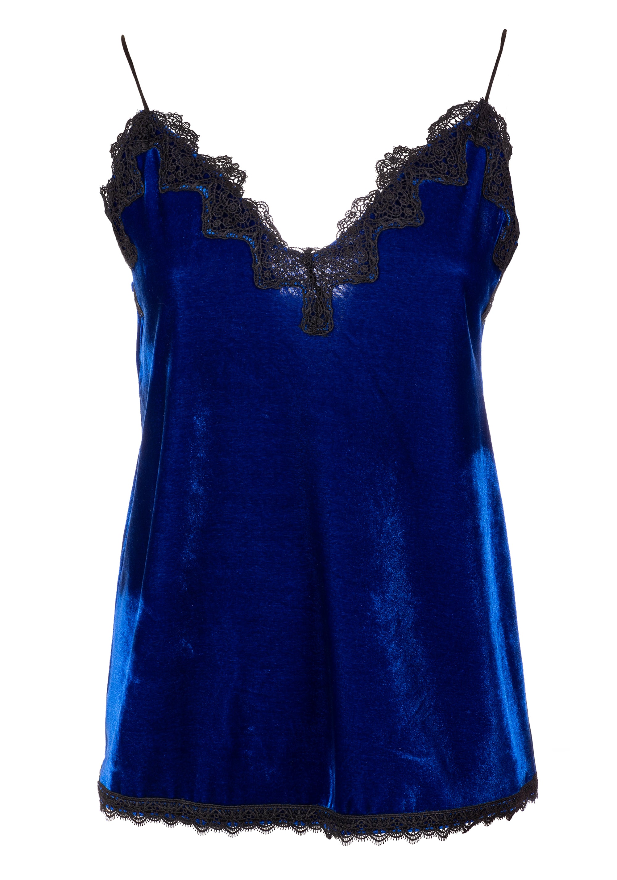 Sleeveless top lingerie style made in velvet Fracomina FR23WT2006W597G1-C86-1_cd2d6f8b-0f21-4f58-a5bc-84a0b6a863da