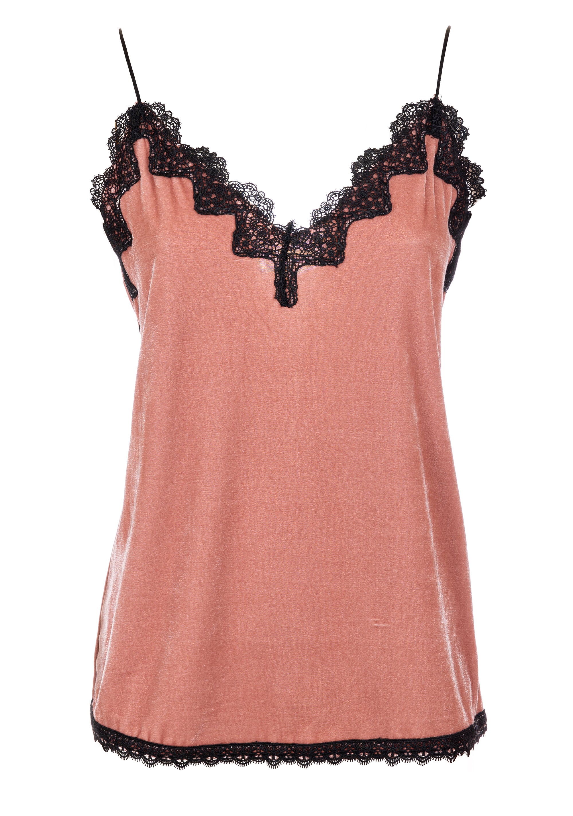Sleeveless top lingerie style made in velvet Fracomina FR23WT2006W597G1-R22-1_a66076aa-1bf9-4983-88aa-43f8c05e5841