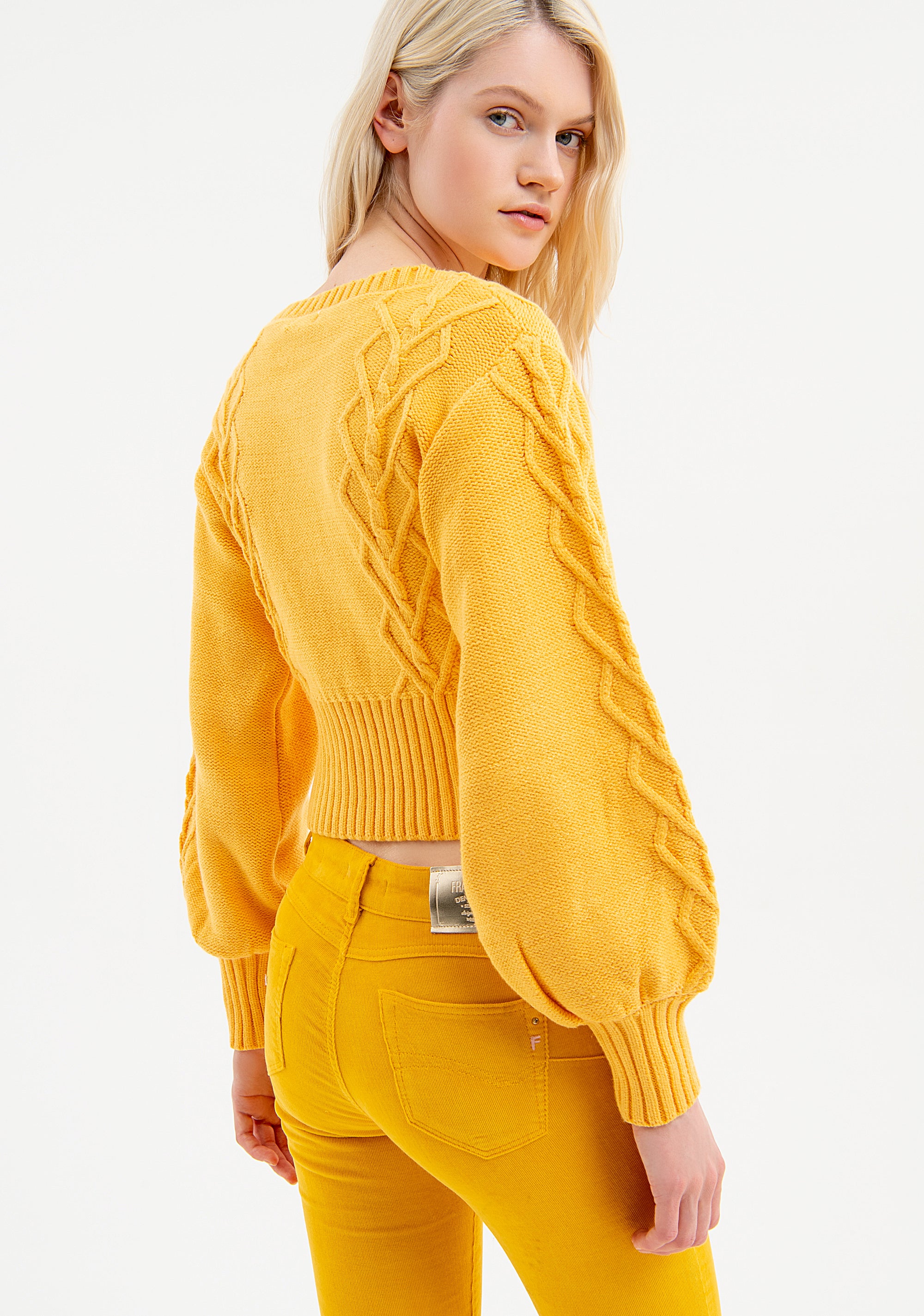 Knitwear cropped with plaits Fracomina FR23WT7021K50201-303-3