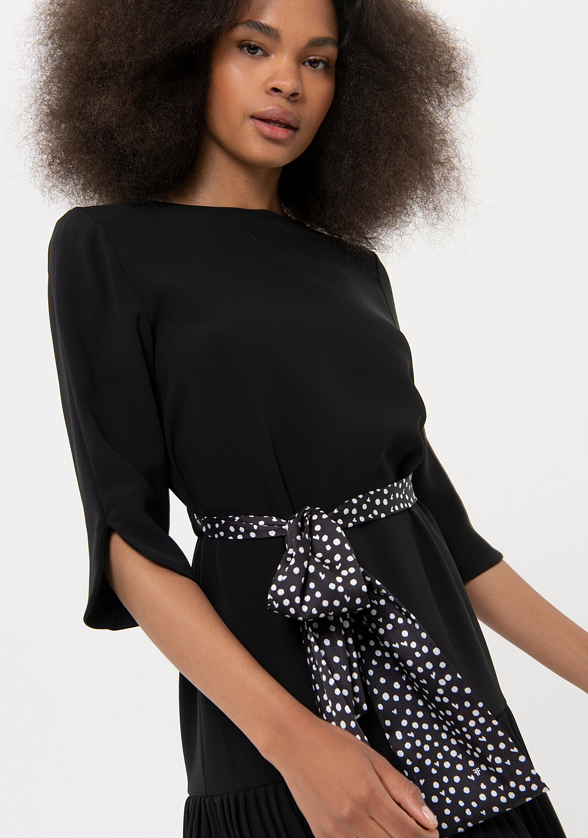 Mini dress A-shape with belt Fracomina FR24SD1001W50501-053-2