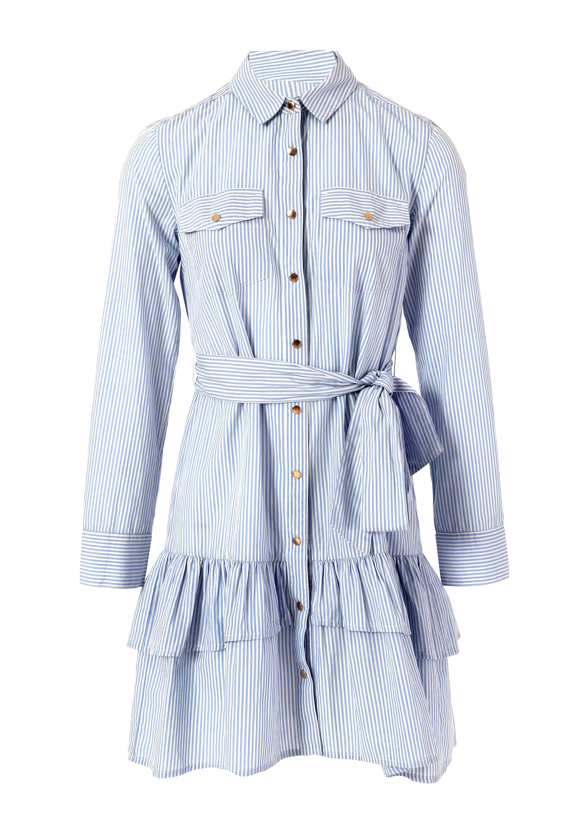 Chemisier dress regular fit made in striped popeline Fracomina FR24SD1003W430E5-S12-1_9cea550d-32ca-45e9-9bd6-a6b84bc2a8a6