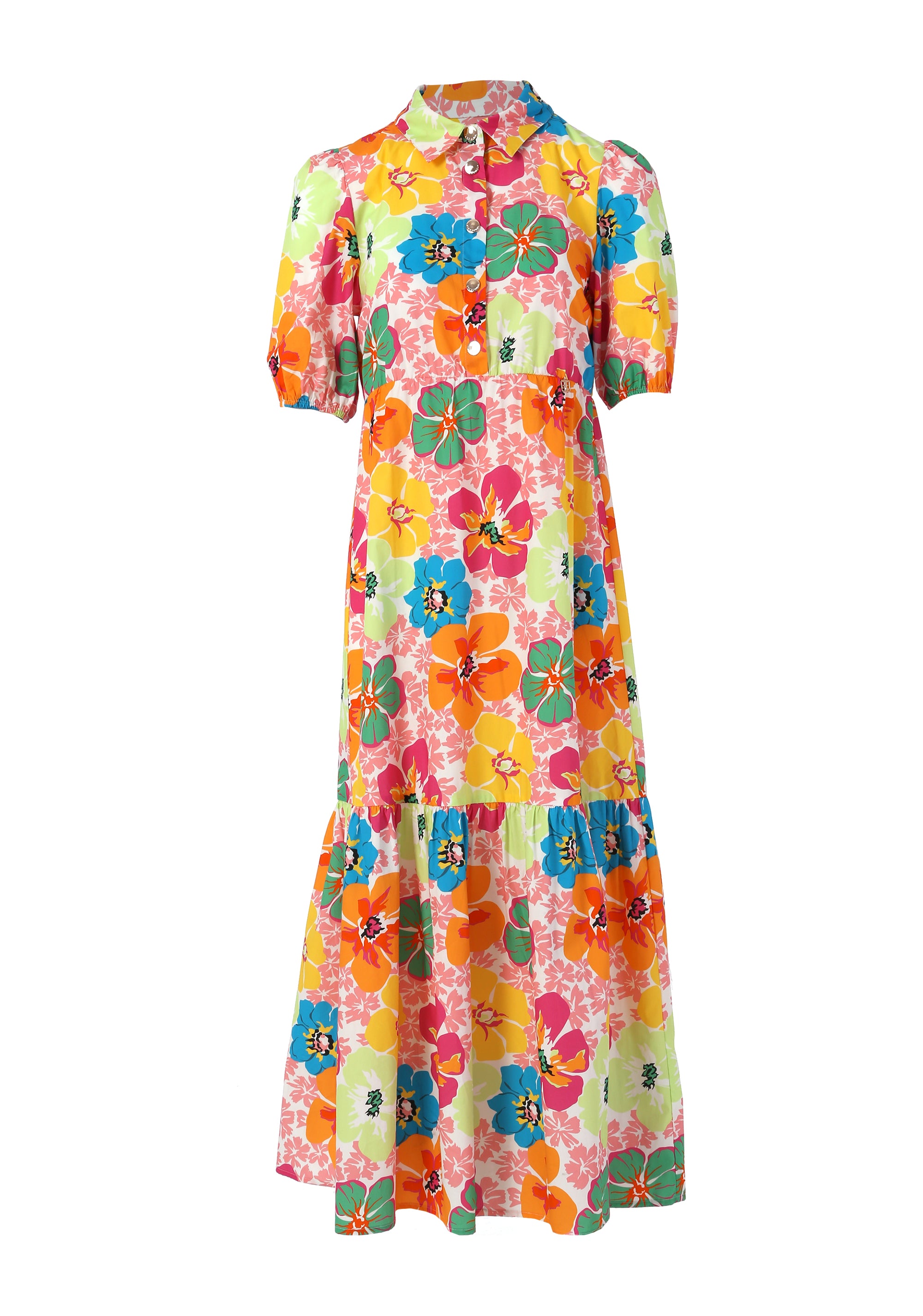 Long dress regular fit with flowery pattern Fracomina FR24SD3002W400R8-S27-1_98ea9daa-a3f2-47d6-952a-76bcd62d6853