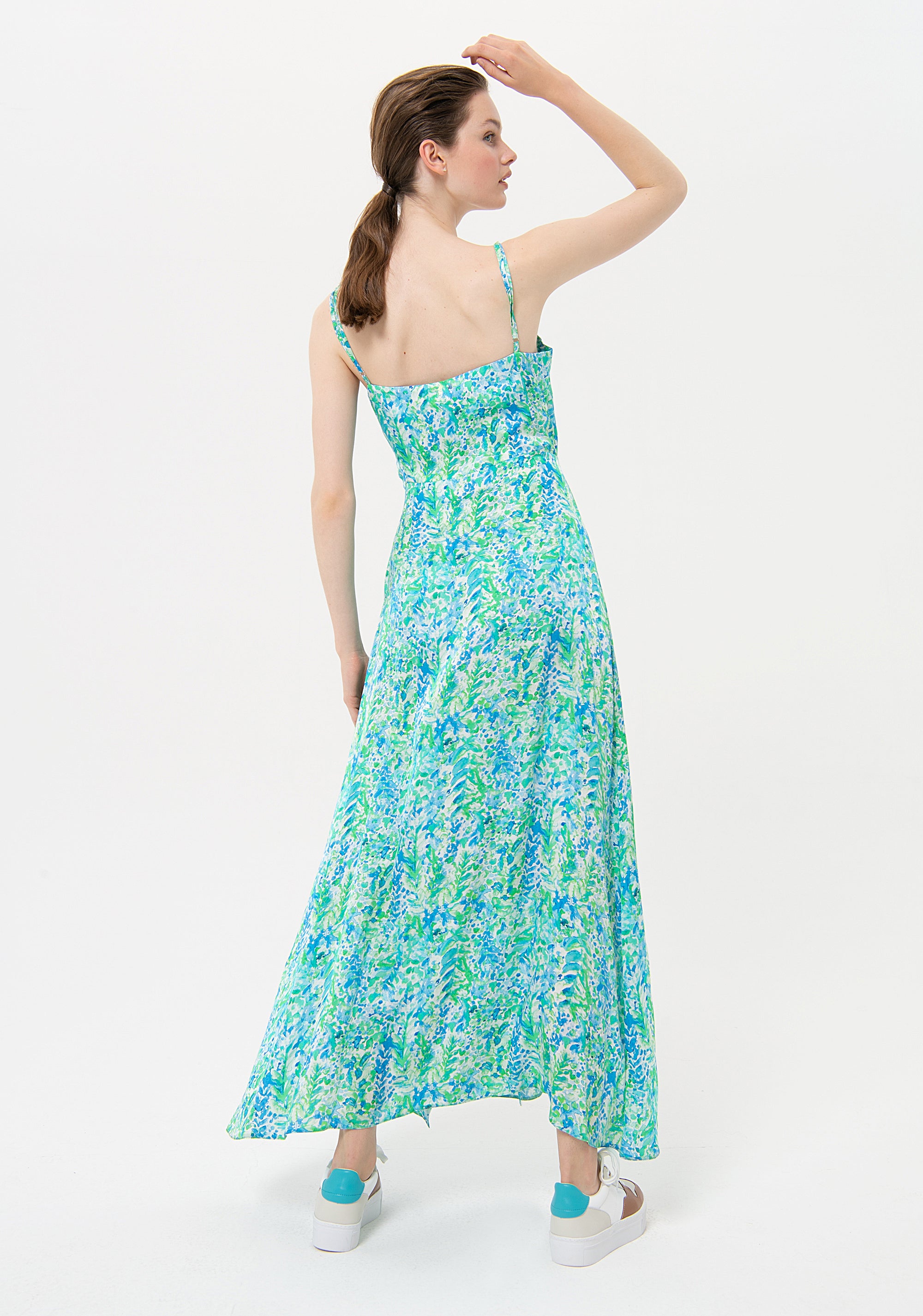 Long sleeveless dress with conceptual pattern Fracomina FR24SD3020W583R8-S31-3_c46d114f-a0c3-4b5f-803e-1d4abce79321
