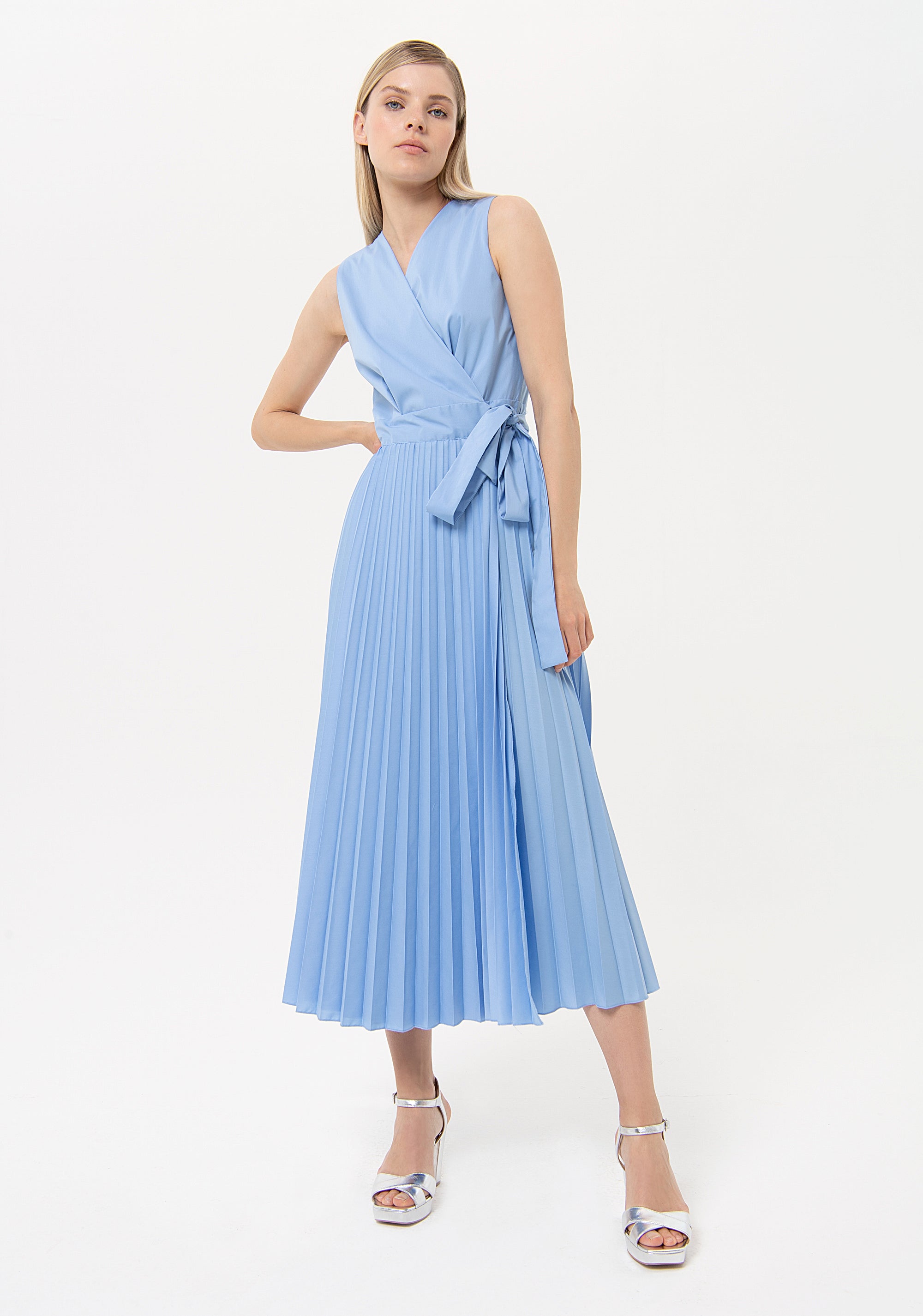Long sleeveless wrap dress Fracomina FR24SD3027W697F9-252-1