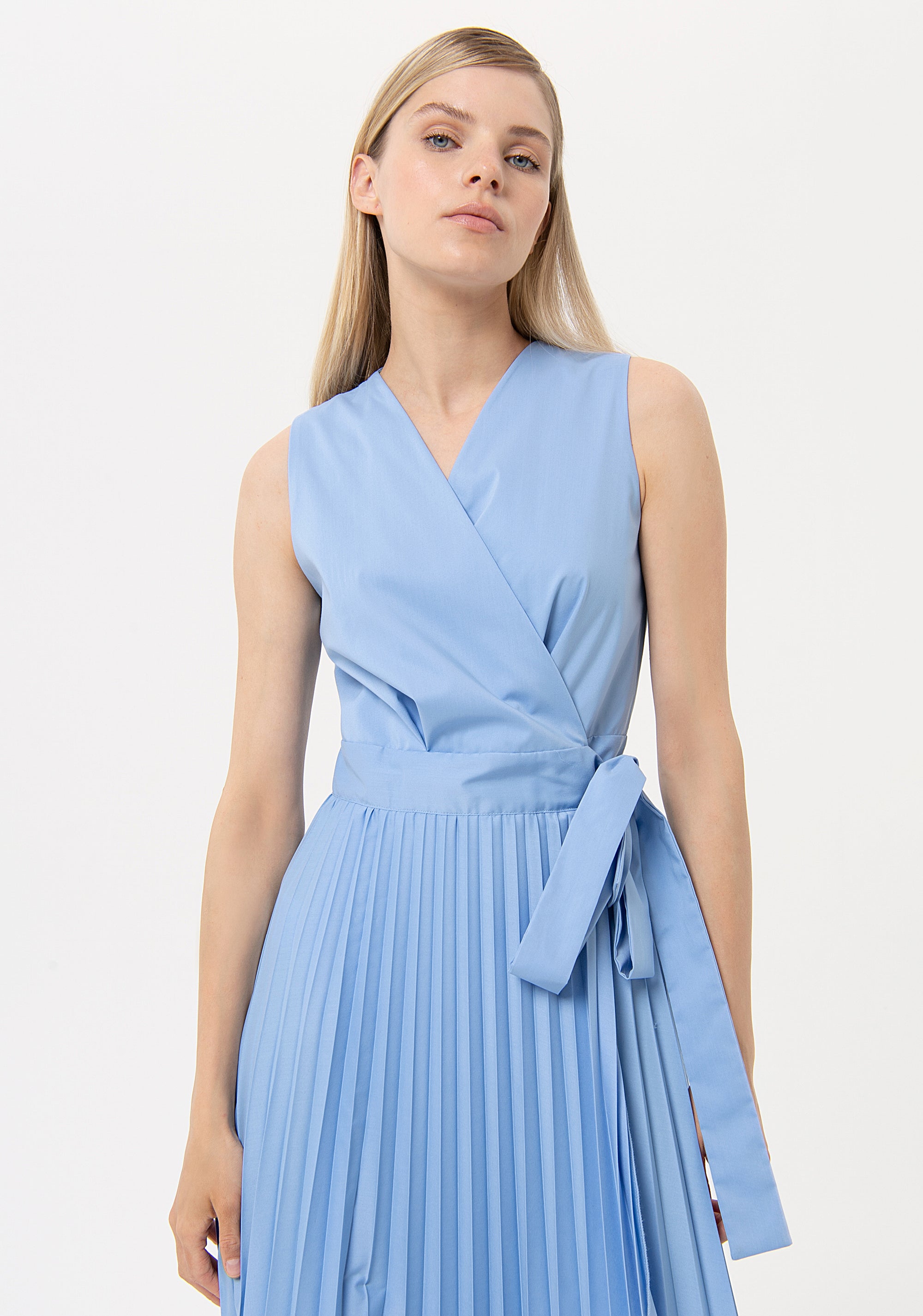 Long sleeveless wrap dress Fracomina FR24SD3027W697F9-252-2