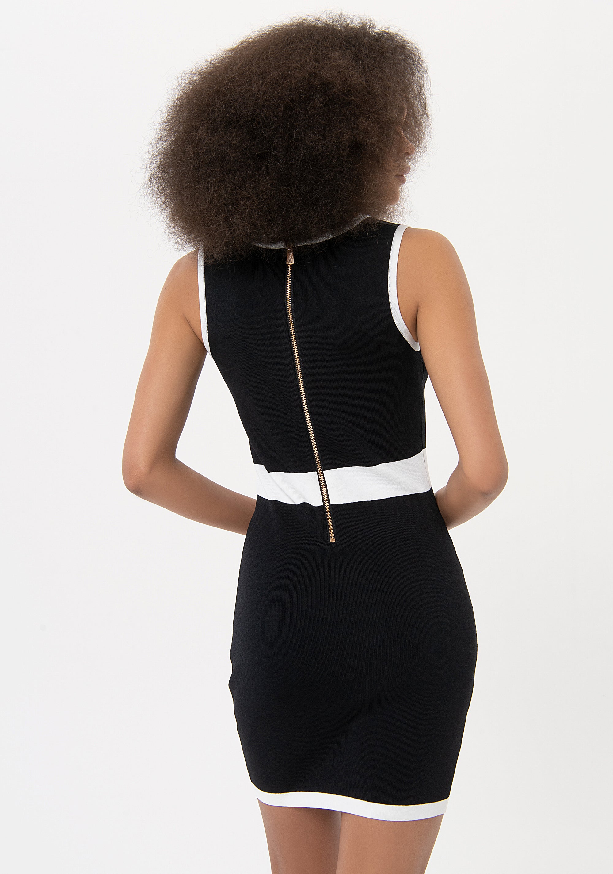 Knitted mini dress slim fit with ribs Fracomina FR24SD5001K41601-054-4_00af2291-6fdd-4b55-ae40-7bb8111c4c17