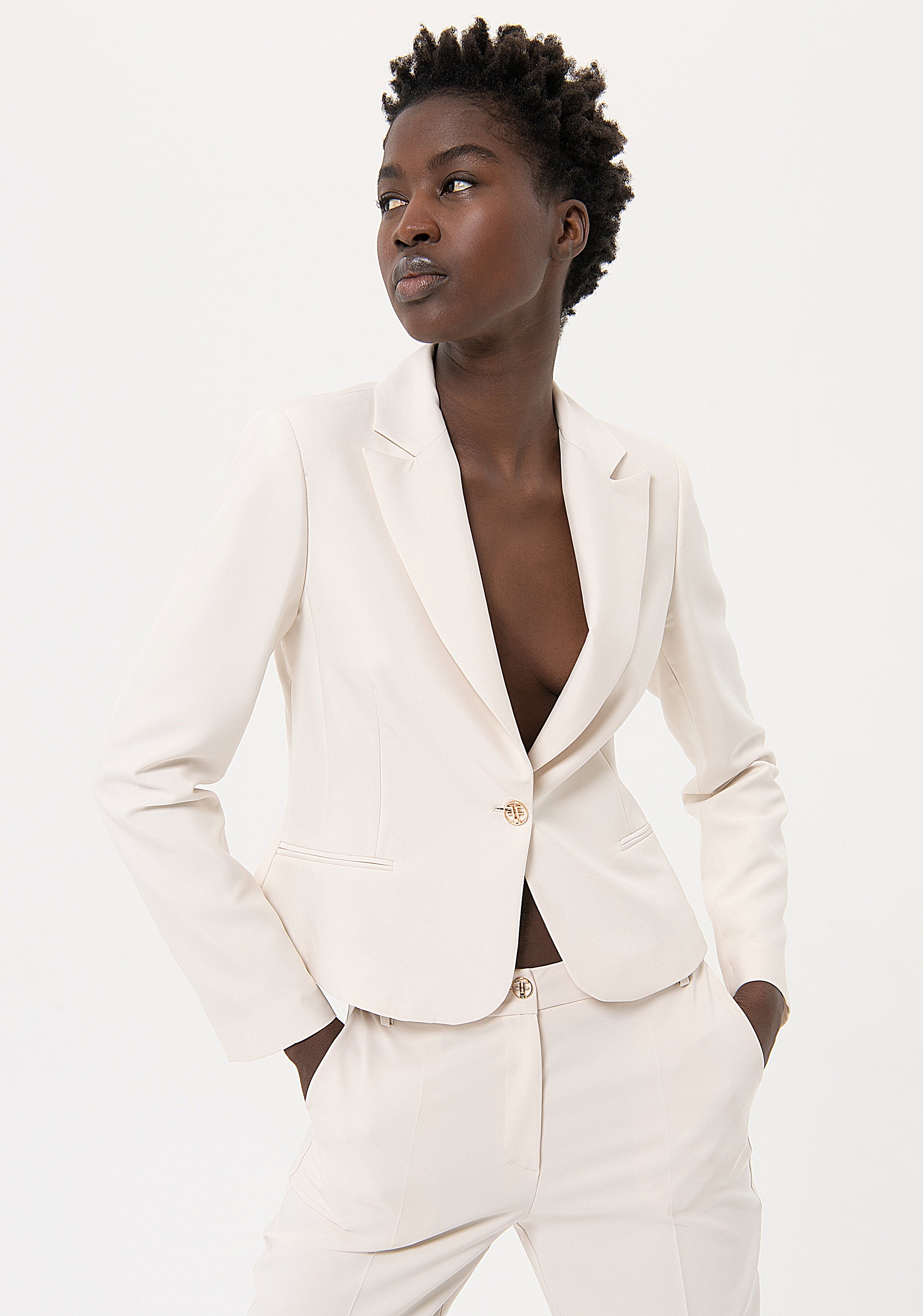 Blazer slim fit, single breasted, made in technical fabric Fracomina FR24SJ1014W42901-S16-1