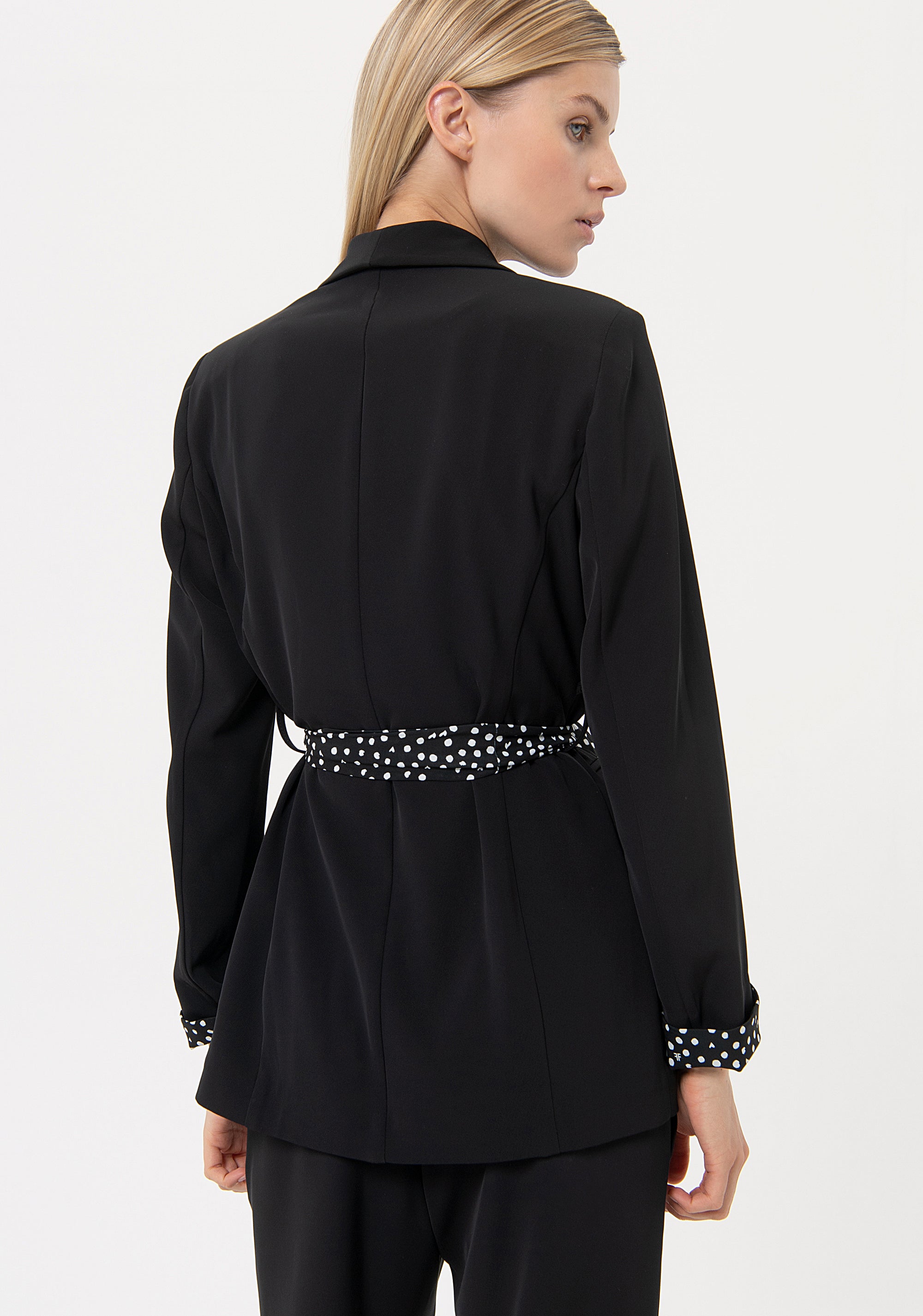 Long blazer regular fit made in technical fabric Fracomina FR24SJ3007W436R8-053-3_cdbf7dfd-f65c-4a98-a2a7-39f4f569c9f9