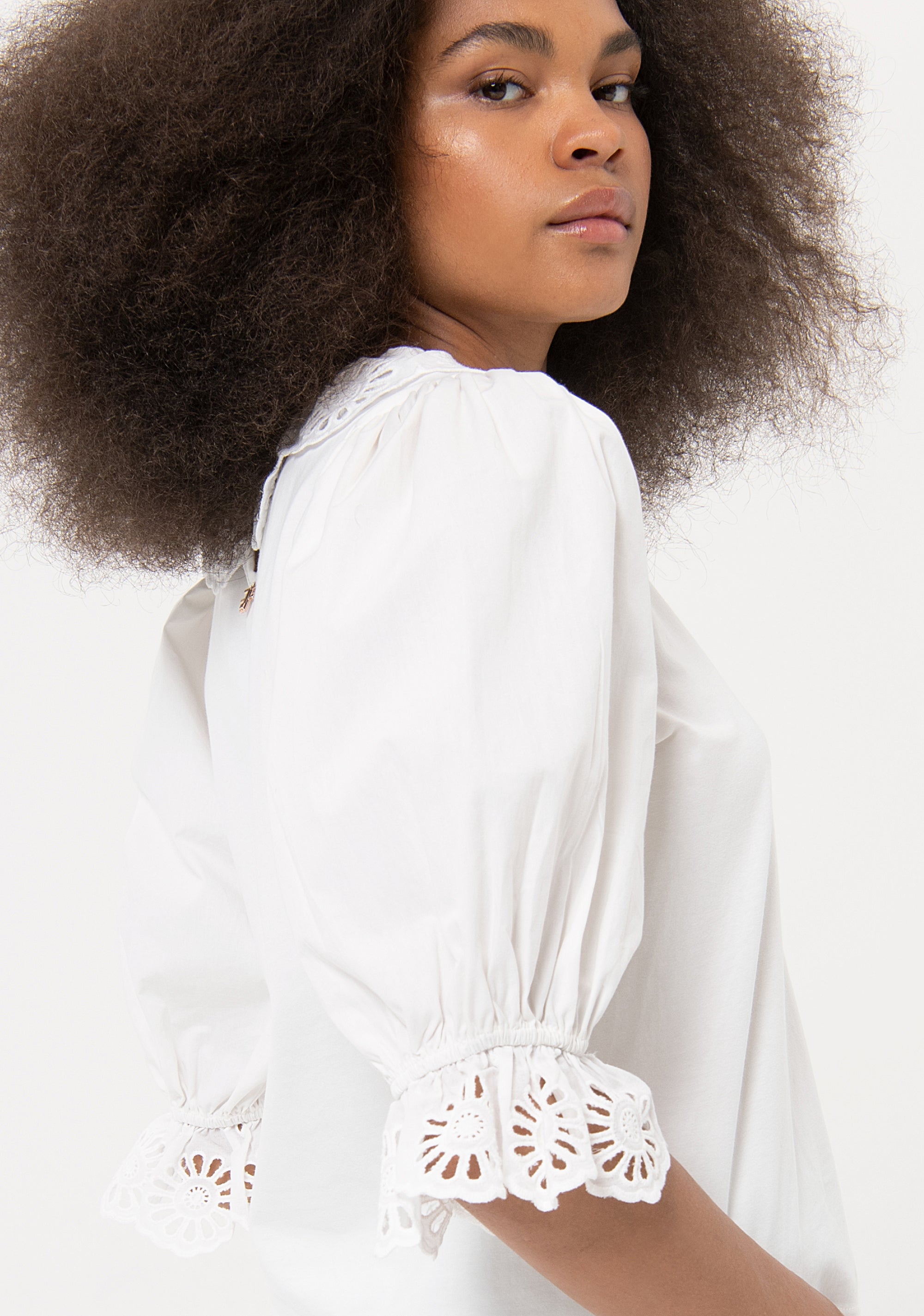 Blouse regular fit with lace collar Fracomina FR24ST1010J401G1-278-3