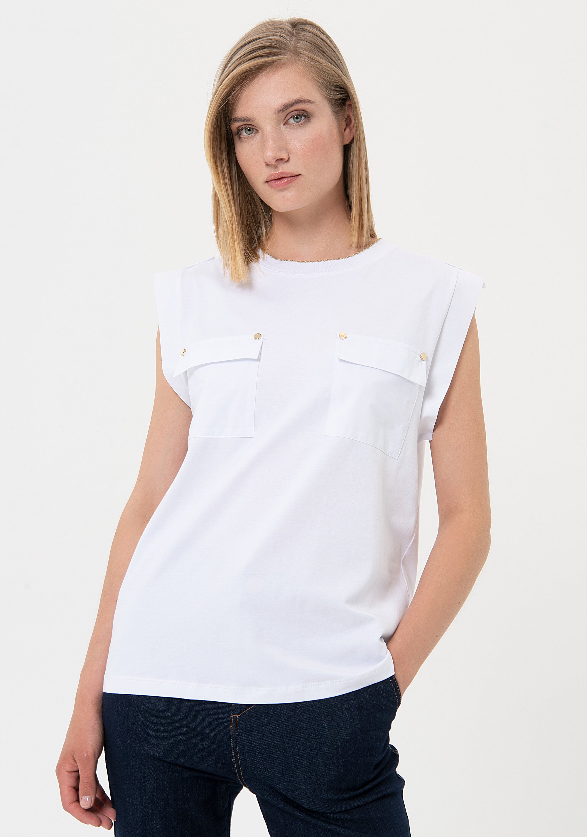 Top regular fit with patch pockets Fracomina FR24ST1038J40104-278-1