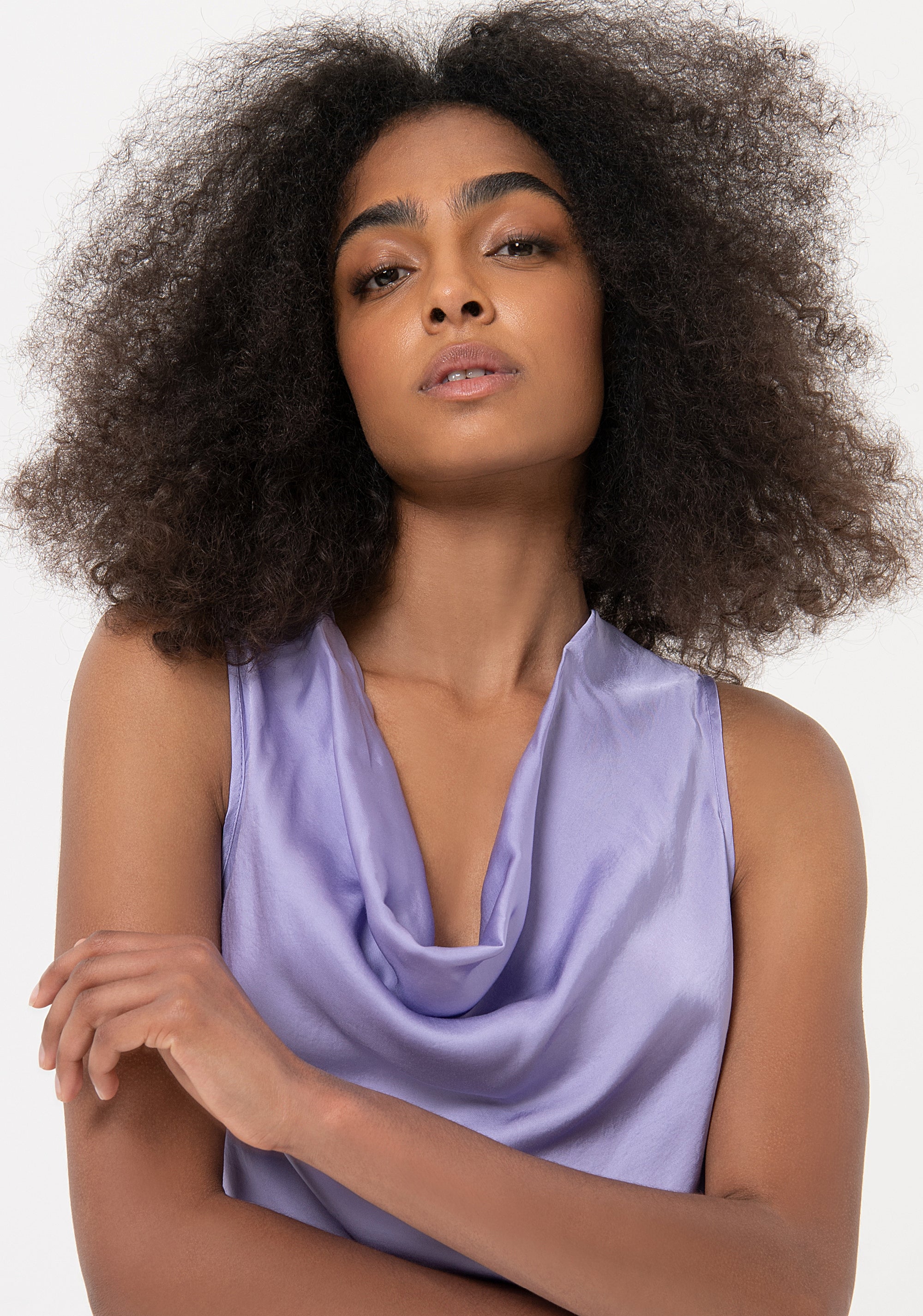 Tank top made in satin Fracomina FR24ST1054W41301-I89-2