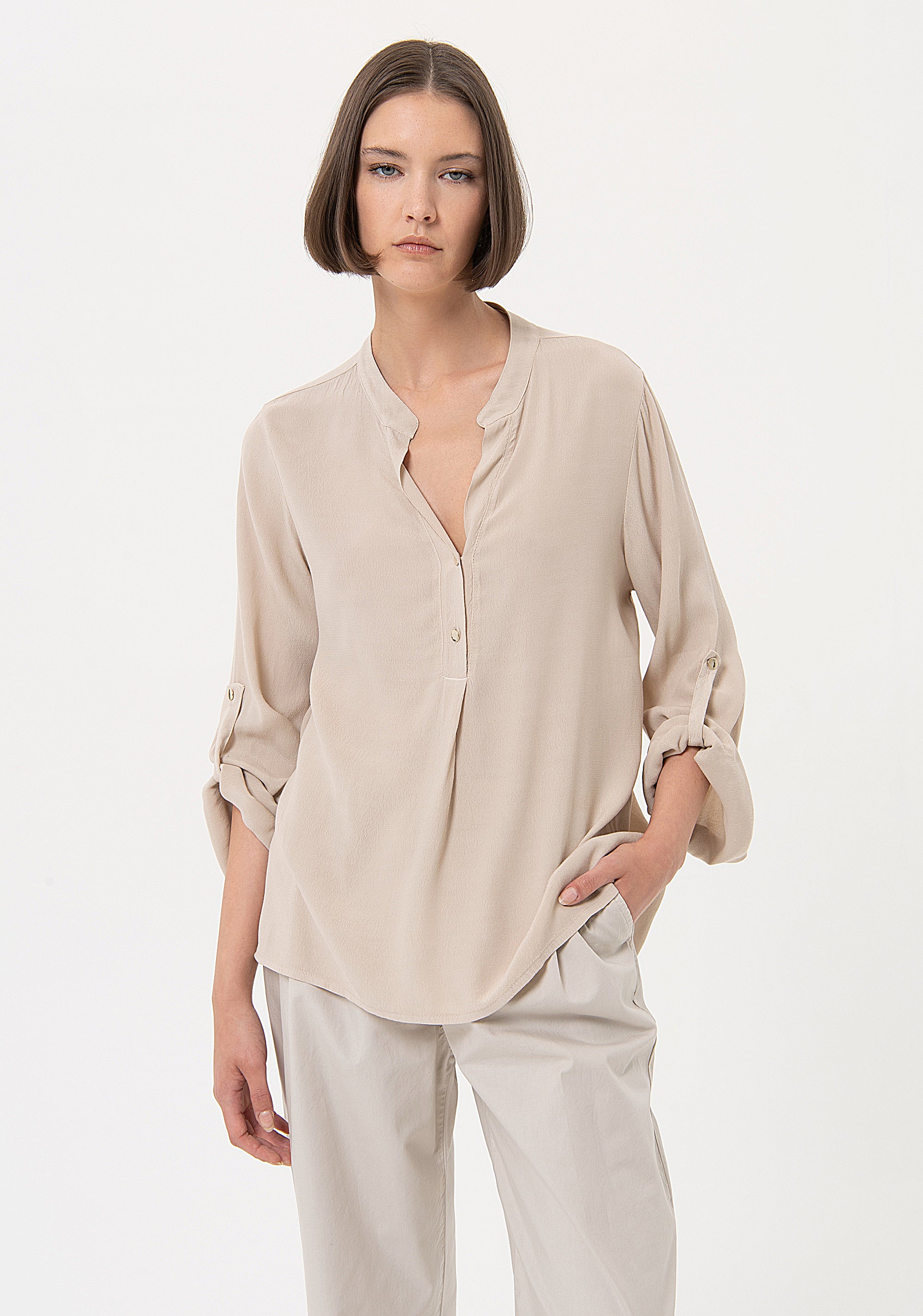 Blouse wide fit made in viscose Fracomina FR24ST1055W42201-251-1