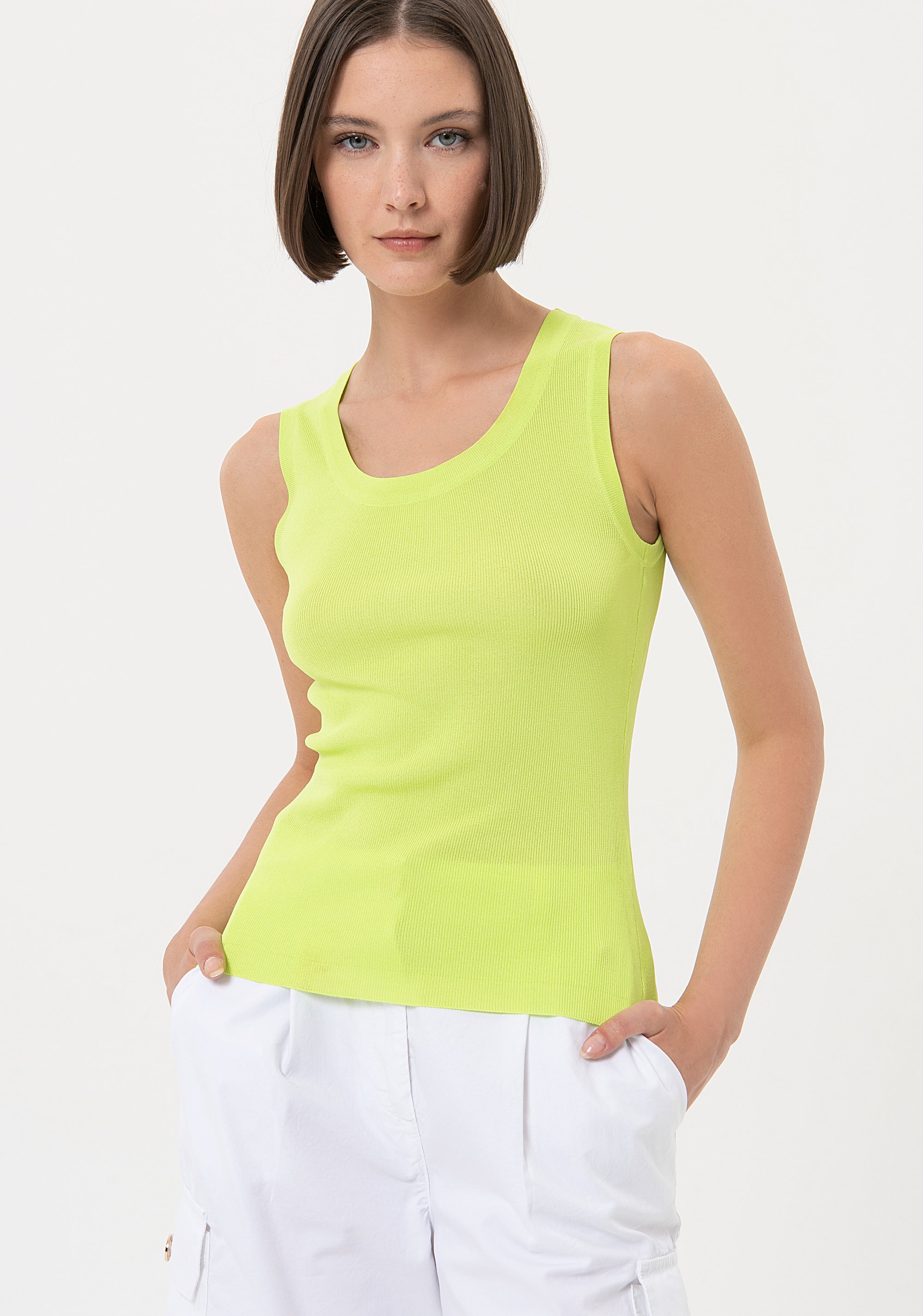 Tank top slim fit made in jersey Fracomina FR24ST4001K41601-G48-1