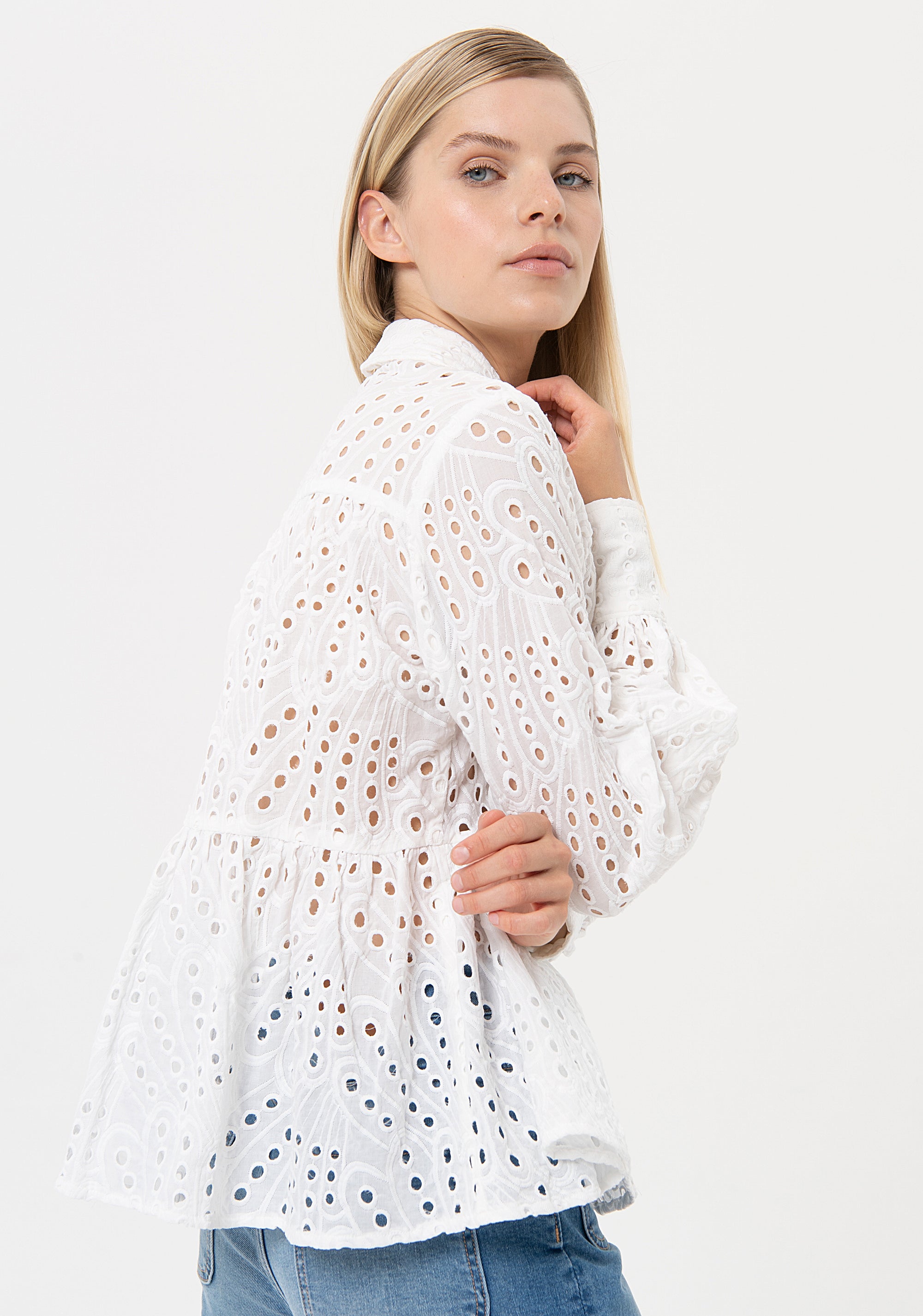 Shirt regular fit made in San Gallo lace Fracomina FR24ST6011W68701-278-3